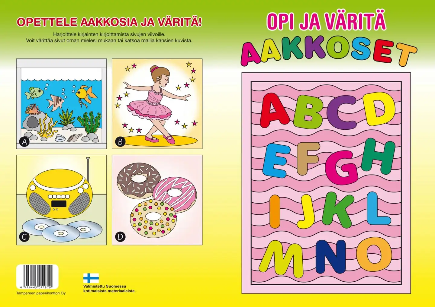 Opi ja väritä kirjat A4 - 2