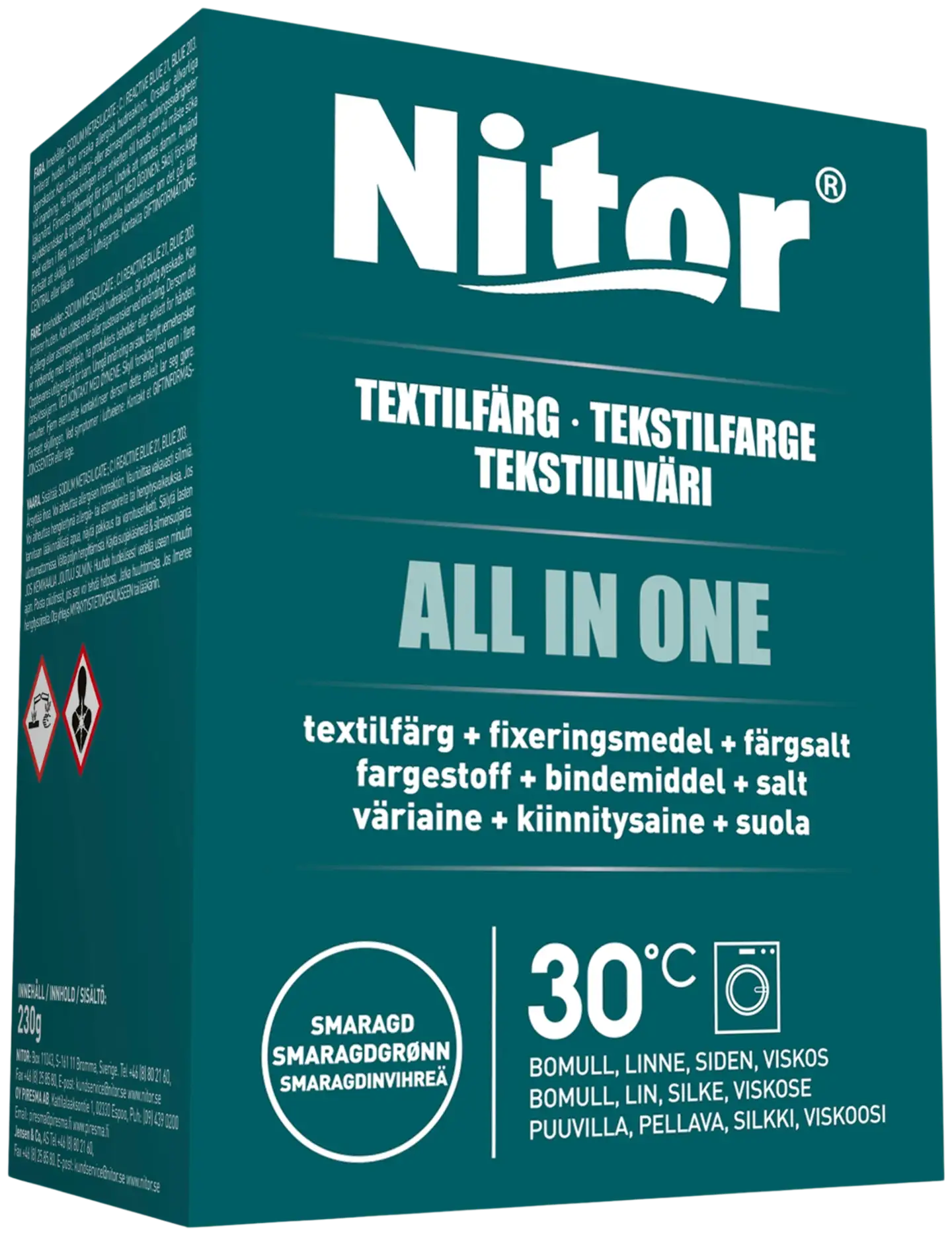 Nitor Tekstiiliväri All in one 230g smaragdi