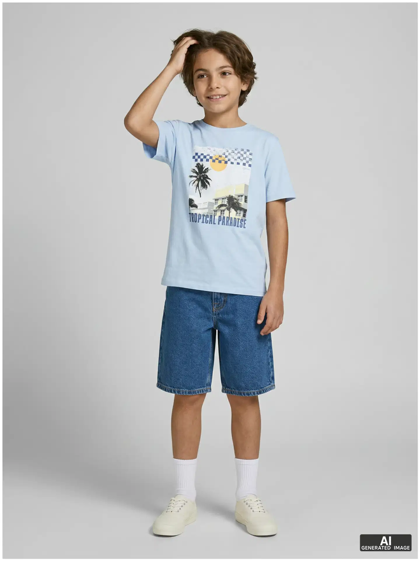 JJ Rebel lasten t-paita - Cashmere Blue - 4