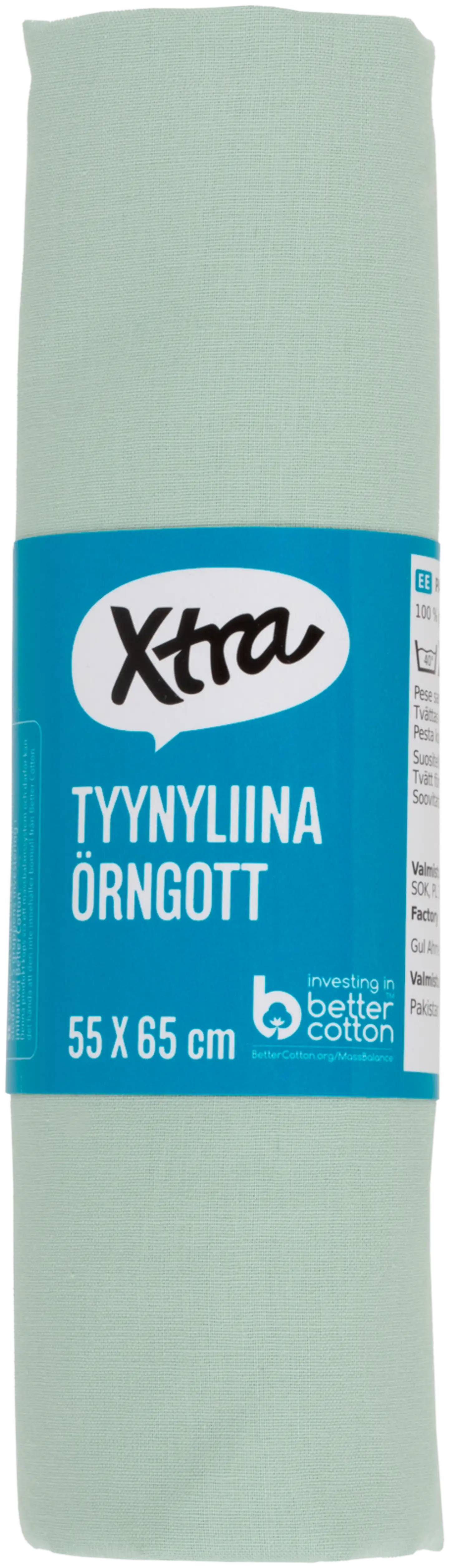 Xtra tyynyliina Uni 55x65 cm, vaaleanvihreä - 2