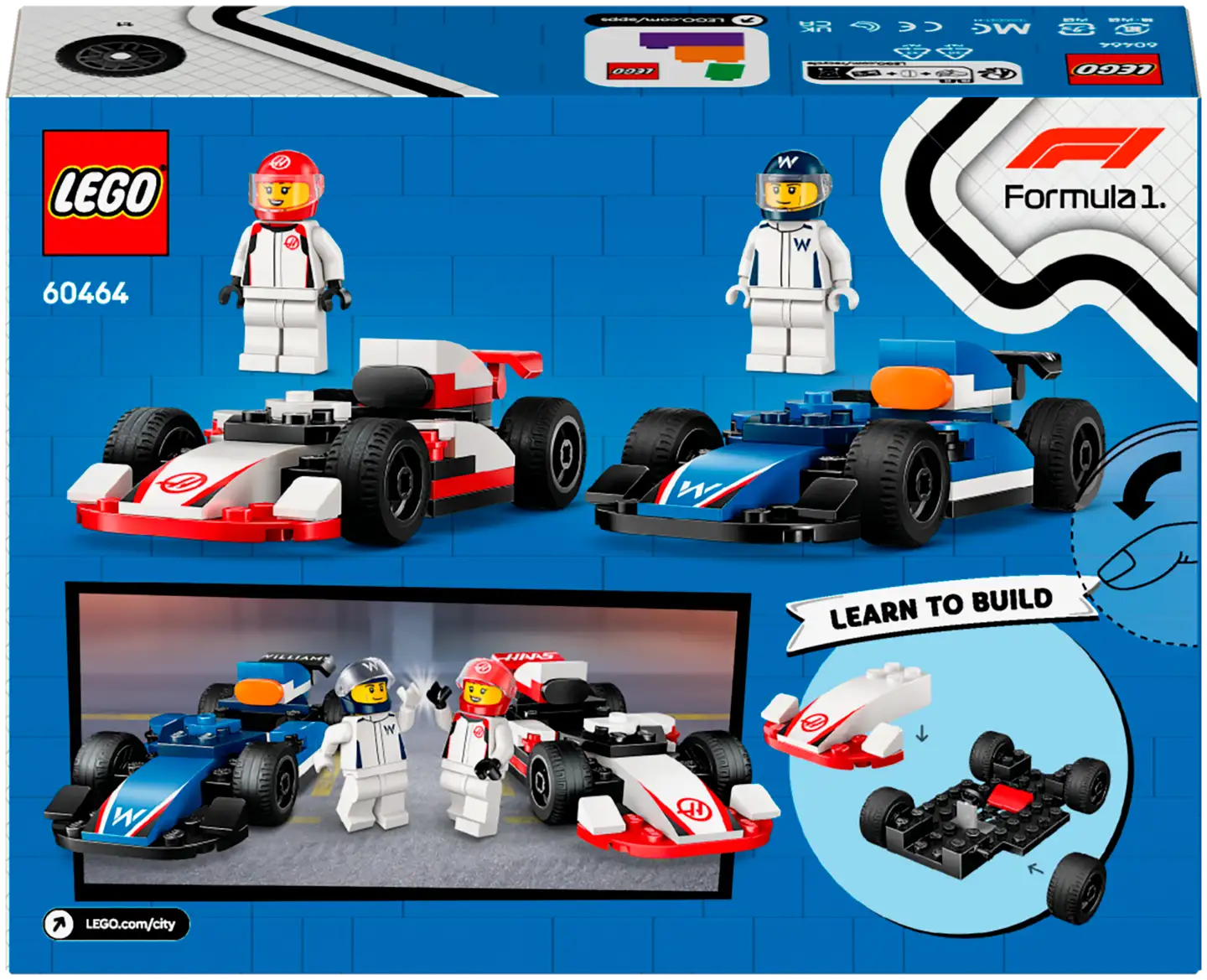 LEGO® City 60464 F1®-kilpa-autot Williams Racing ja Haas F1® - 3