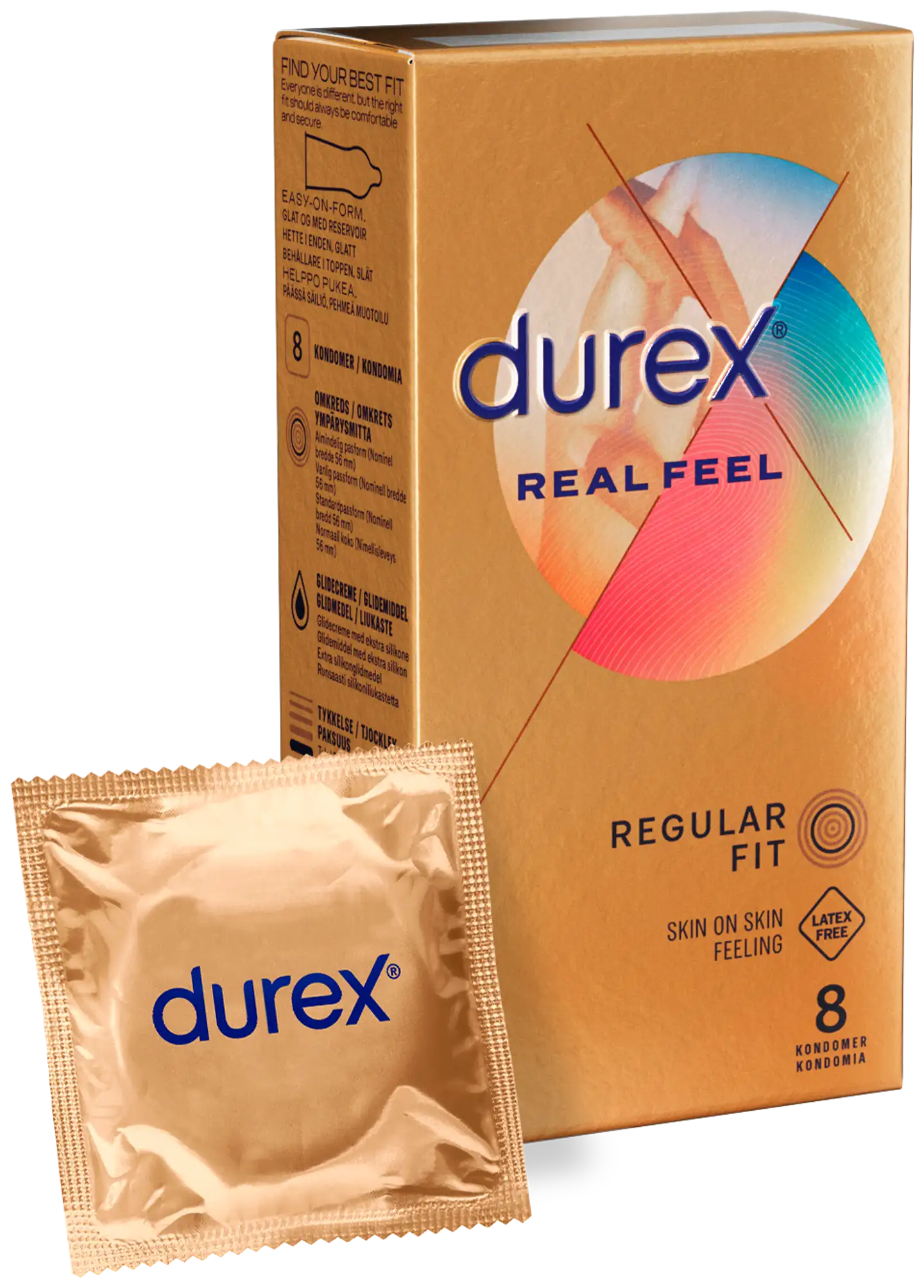 Durex Real Feel Lateksiton kondomi 8kpl