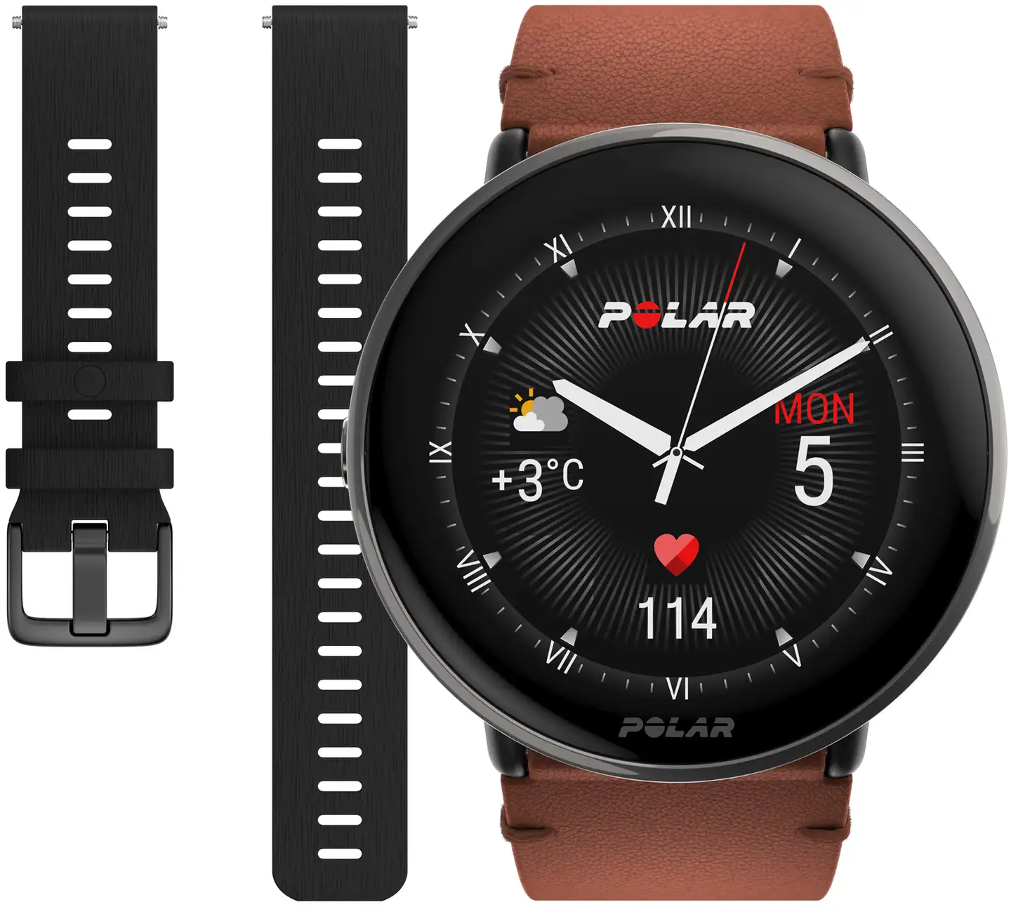 Polar Ignite 3 Titanium Lthr Brnz M/L -hyvinvointi- ja fitnesskello - 1