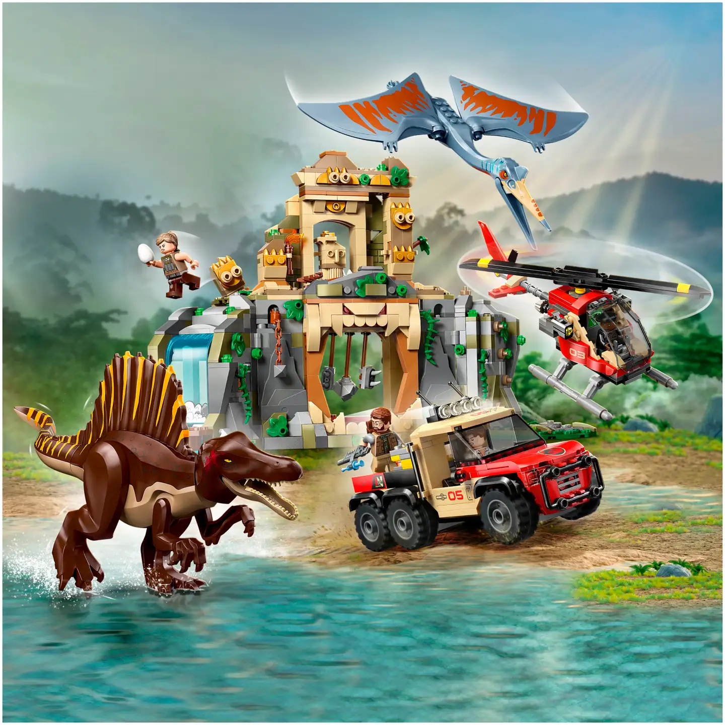 LEGO® Jurassic World Spinosauruksen ja Quetzalcoatlusin pako lentäen 76976 - 5