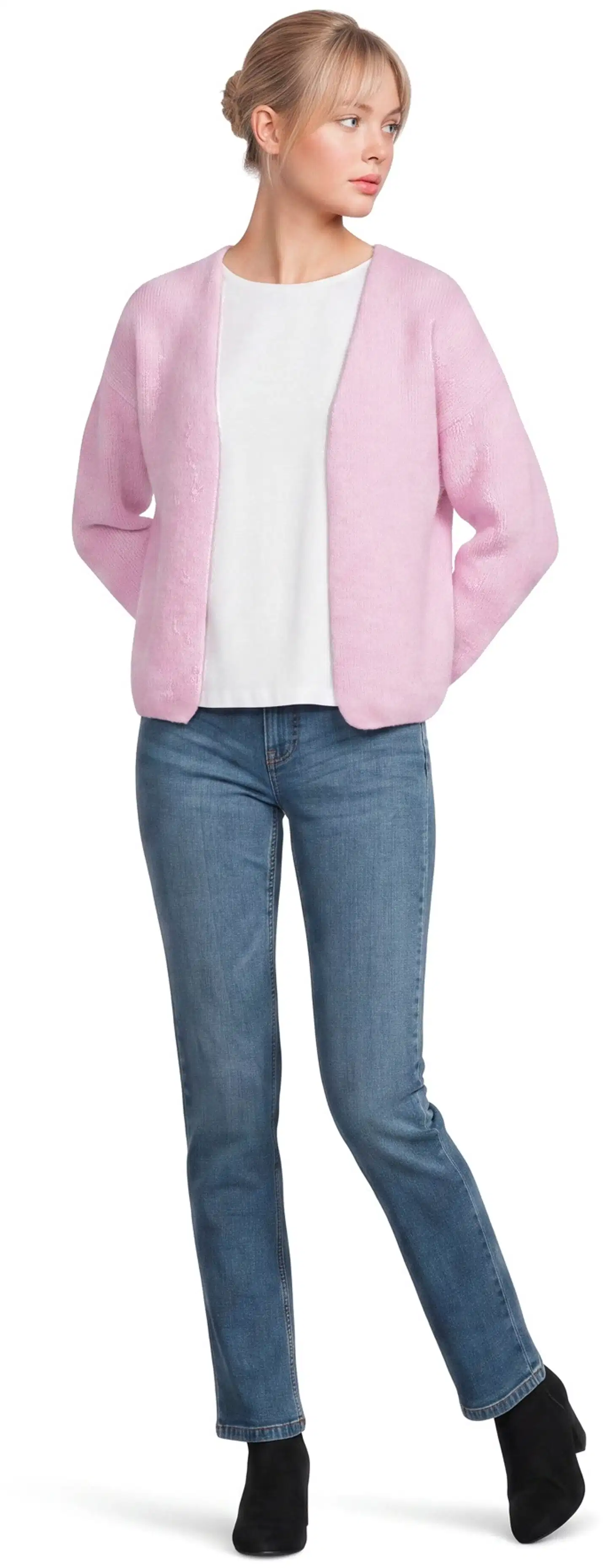 London Fog naisten neuletakki villasekoitetta 213L264002 - pink - 4