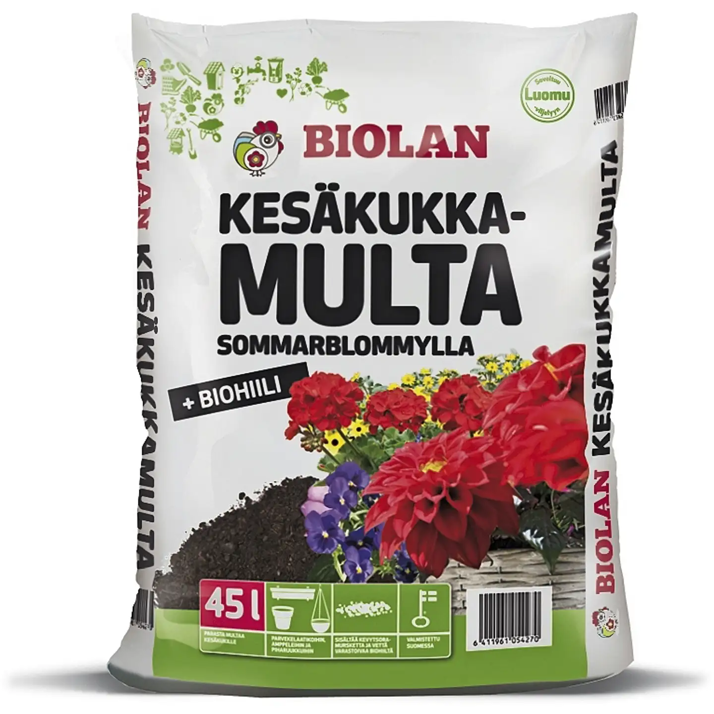 Biolan 45l kesäkukkamulta - 1