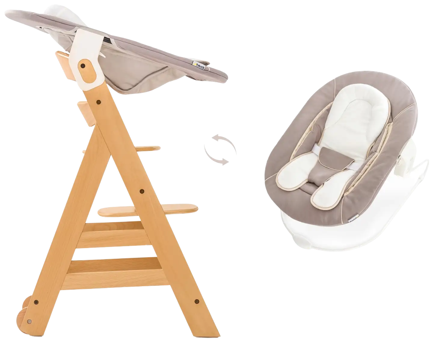 Hauck sitteri ja syöttötuolin istuin Alpha beige - 15