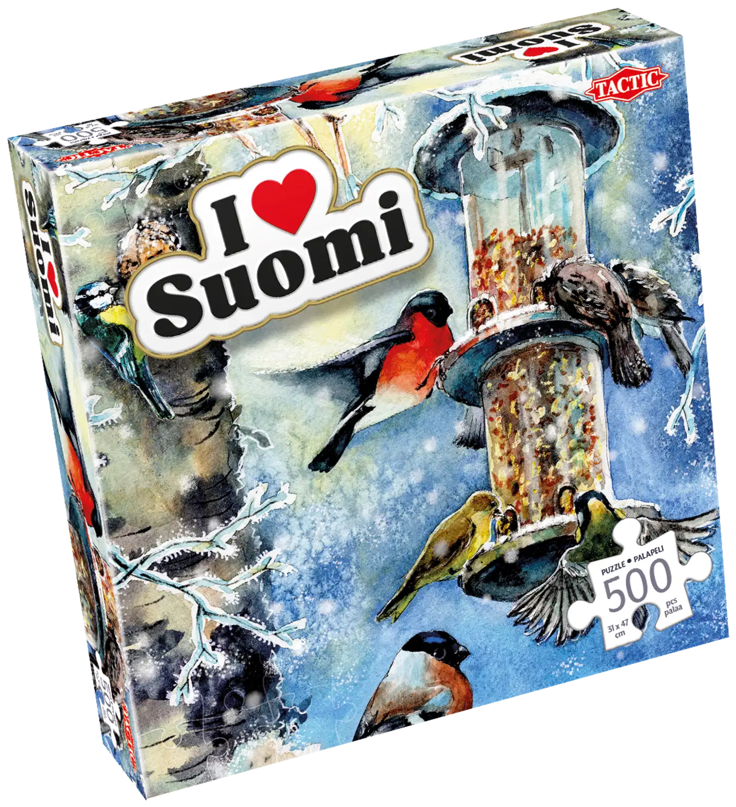 Tactic Palapeli I love Suomi Winter Birds 500 palaa