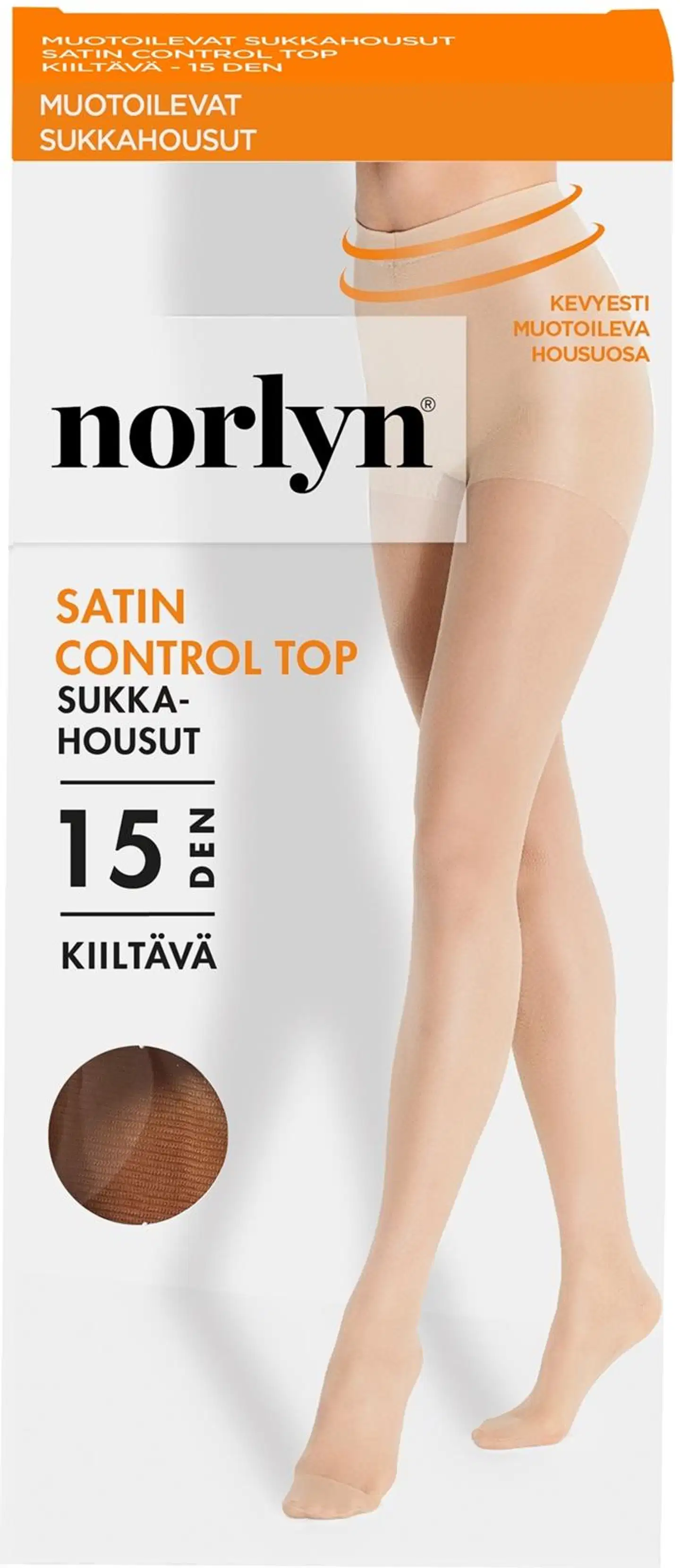 Norlyn naisten sukkahousut Control Top 15 den - Ivory - 1