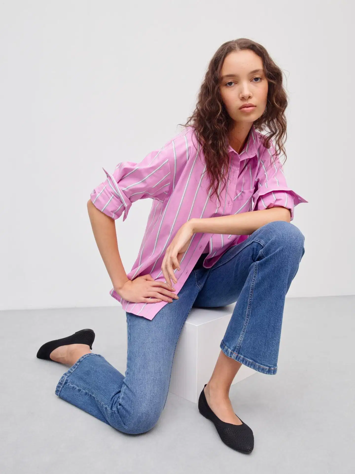 WKLY. naisten raidallinen paitapusero 228W000605 - pink stripe - 5