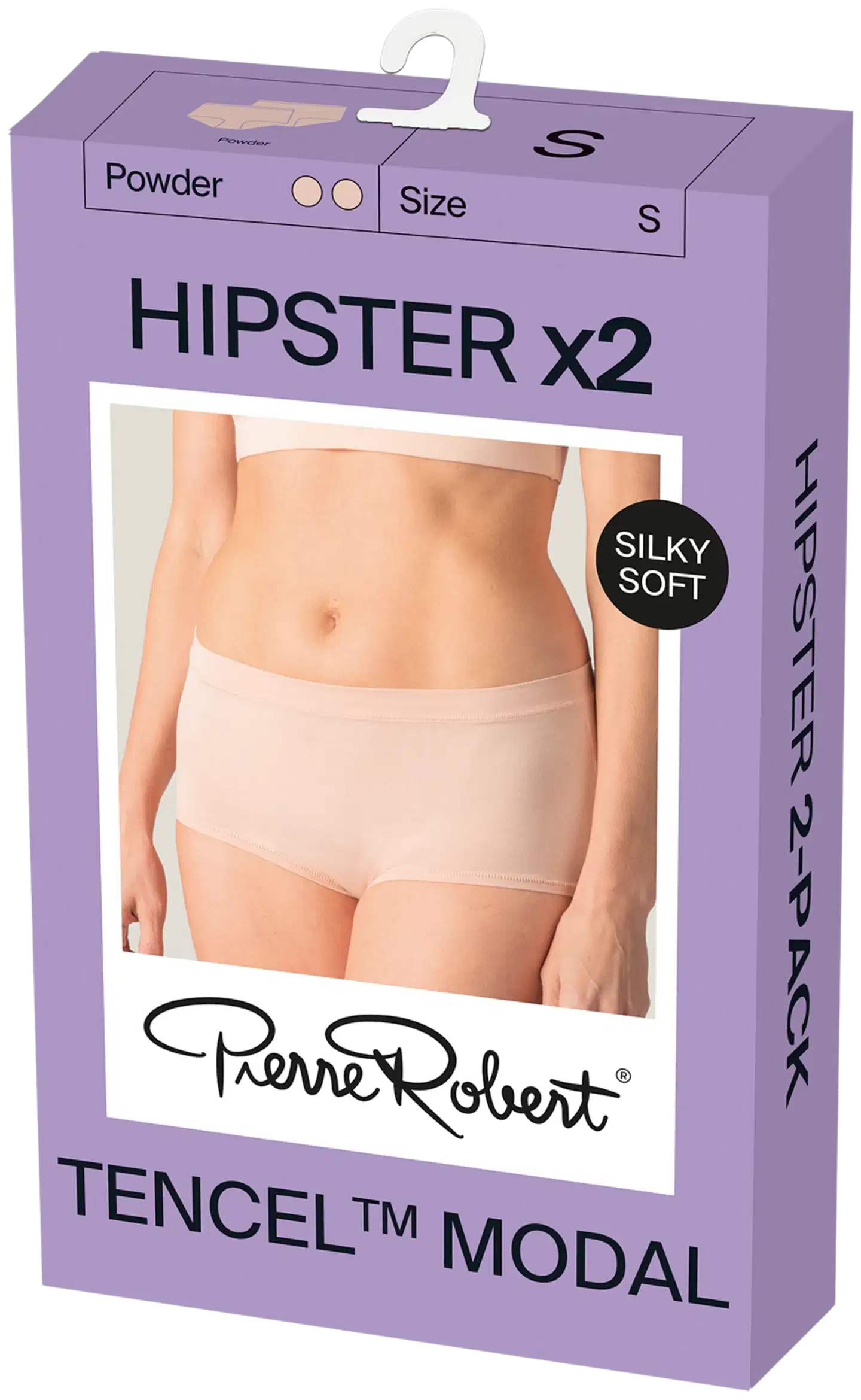 Pierre Robert naisten Hipster Tencel Modal alushousut 2-pack - Powder - 2