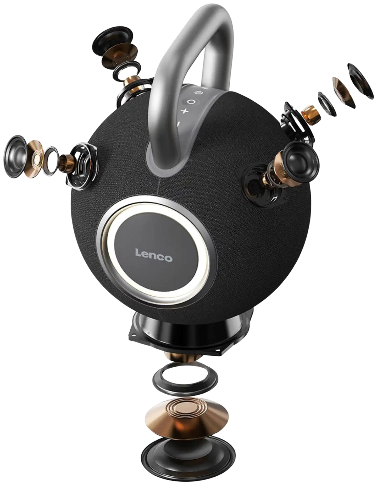 Lenco ORBITA-360 Premium 360° Bluetooth-kaiutin musta - 4