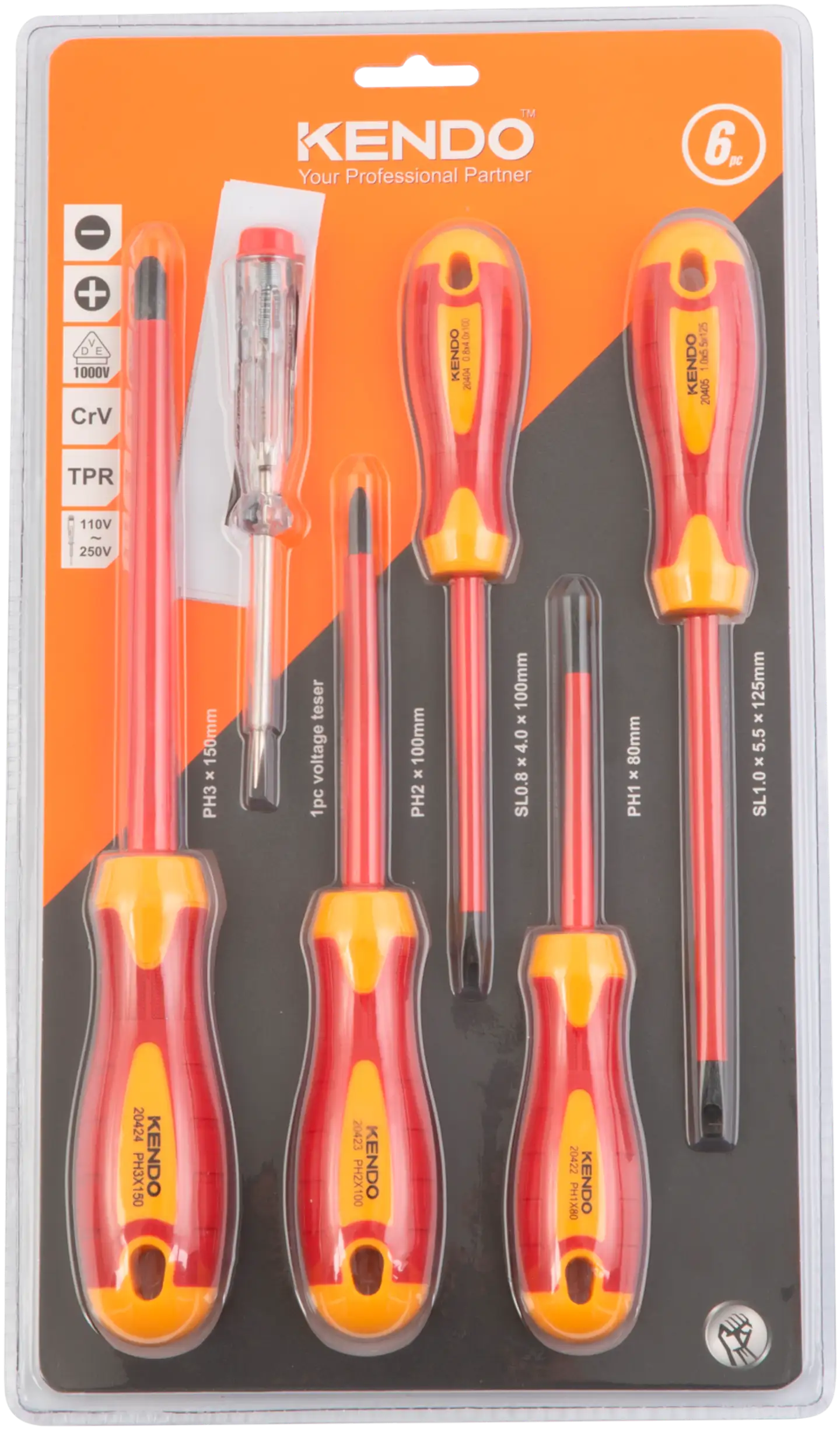 Kendo ruuvimeisselisarja vde 6-osainen - 1