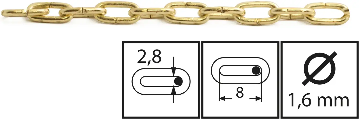 Habo koristeketju 700-1 messingöity 2m - 1