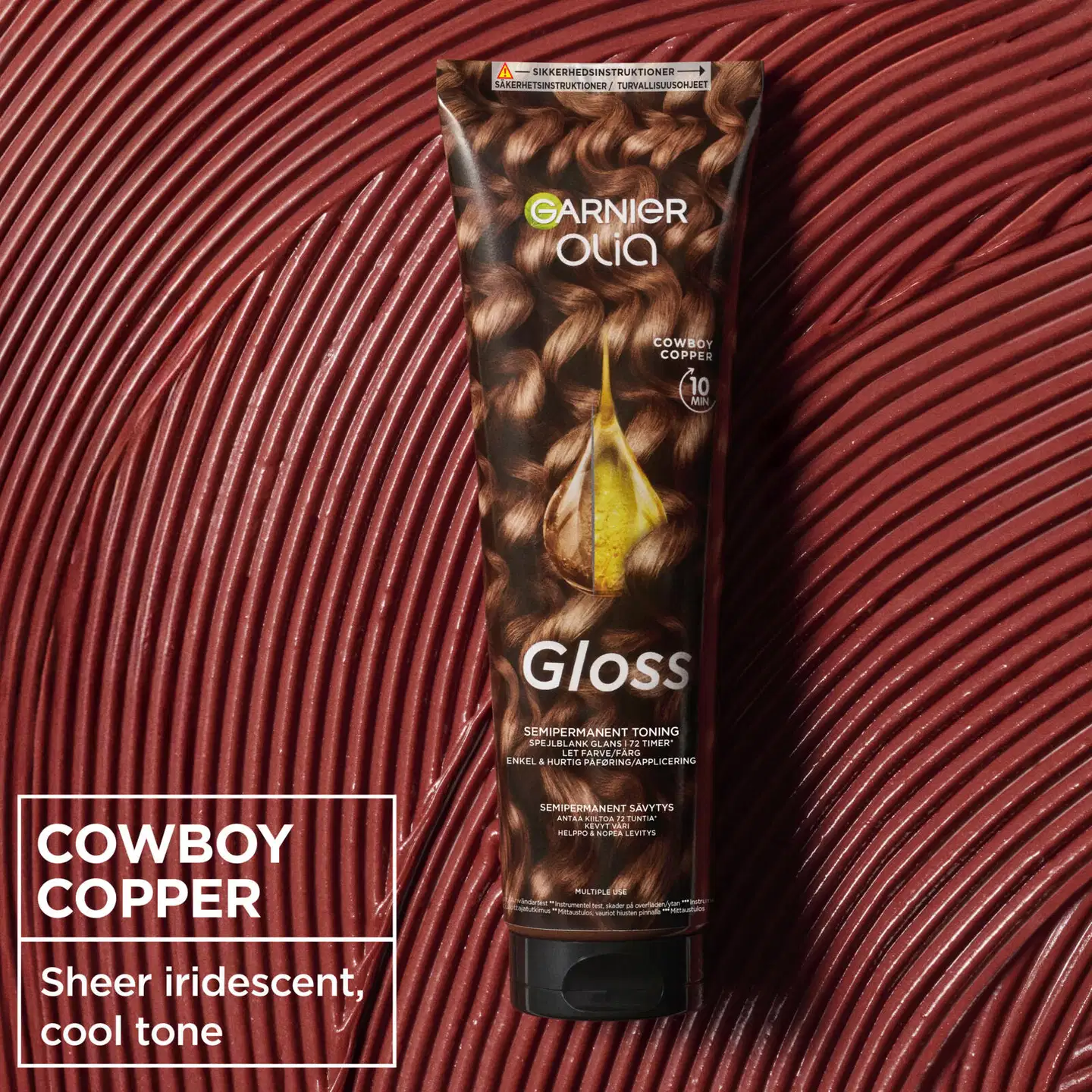 Garnier  Olia Gloss kiiltoa antava sävyte Cowboy Copper 150ml - 6