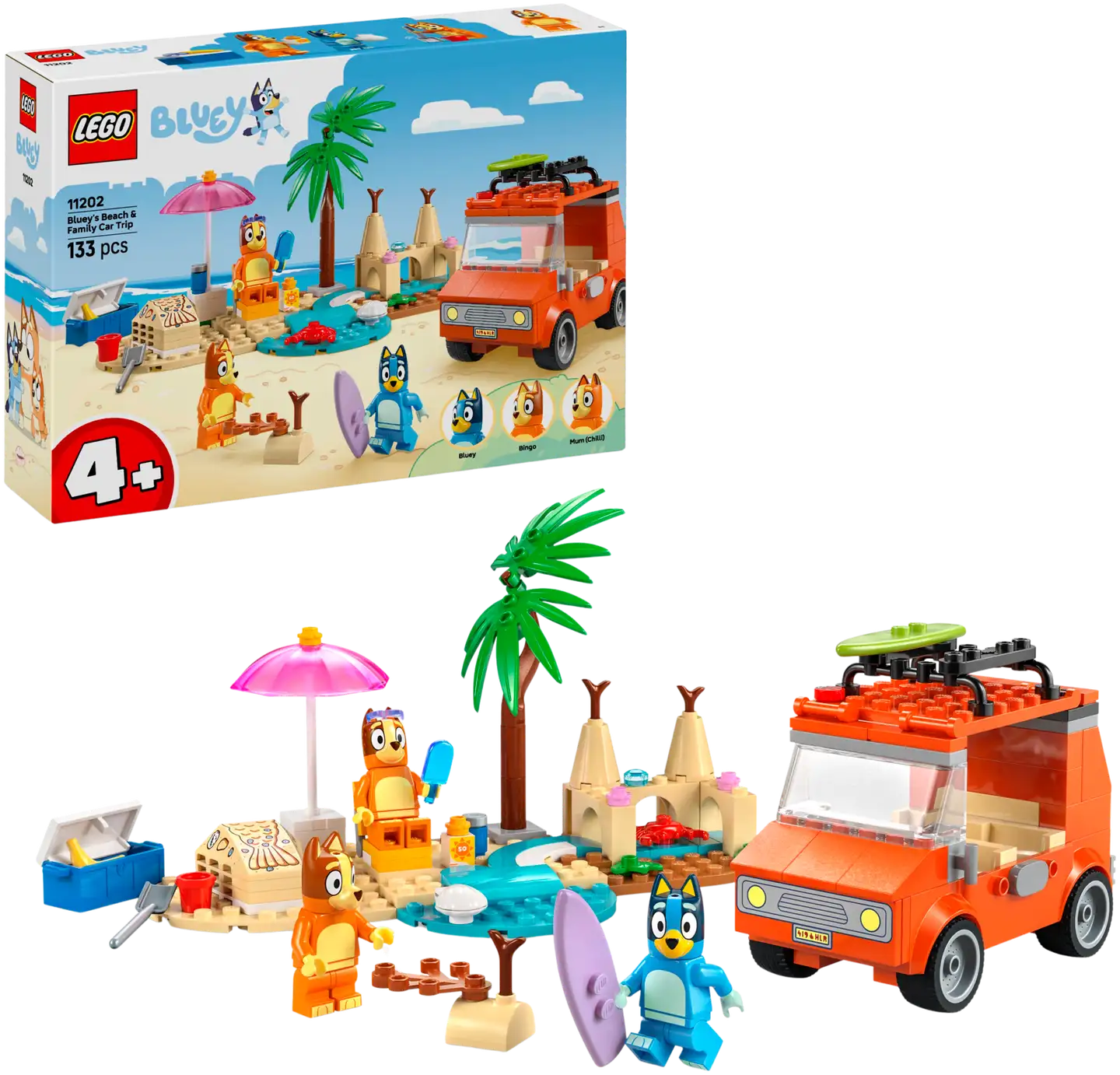 LEGO Bluey 11202 Blueyn perheen autoretki rannalle - 1