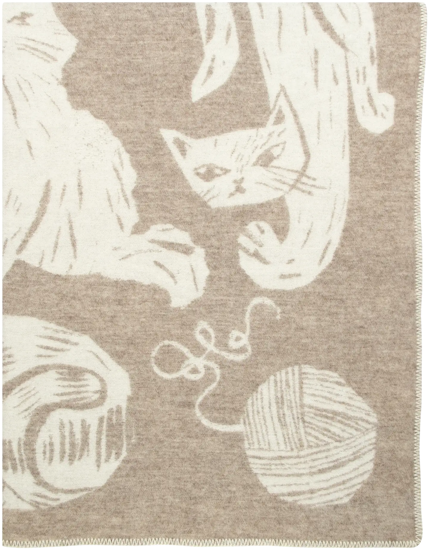 Lapuan Kankurit huopa Kissanpäivät 130x180 cm beige - 1