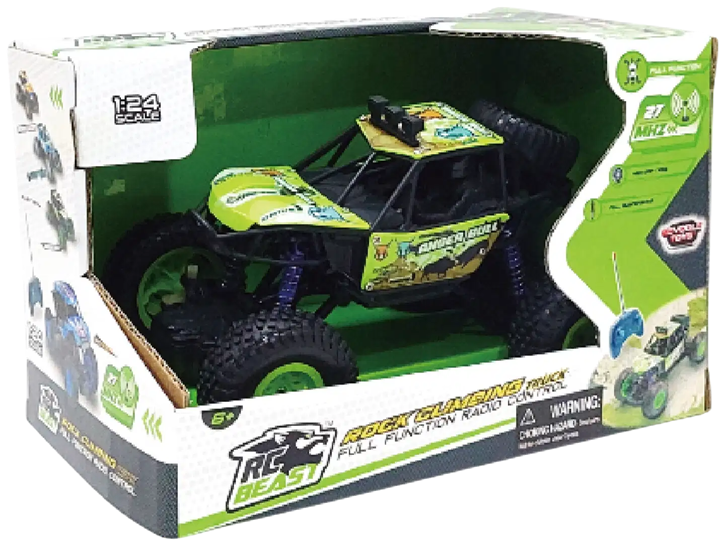 RC BEAST Rock Climbing Truck vihreä 1:24 27 MHz - 2
