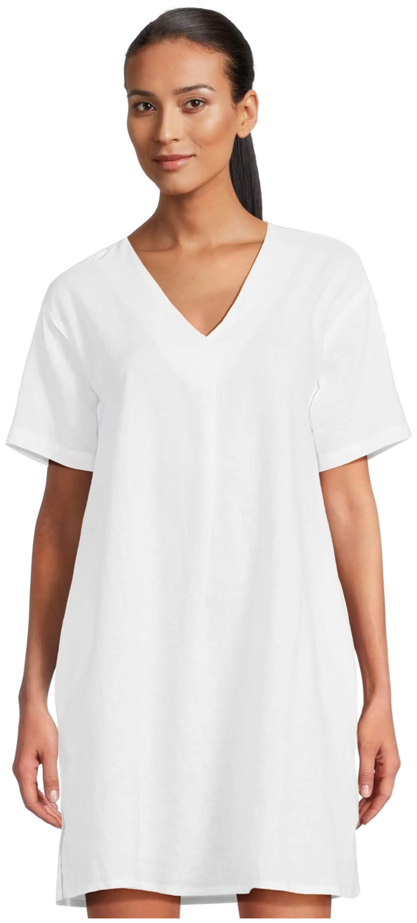 London Fog naisten pellavasekoitetunika 218L261701 - Cloud dancer - 1