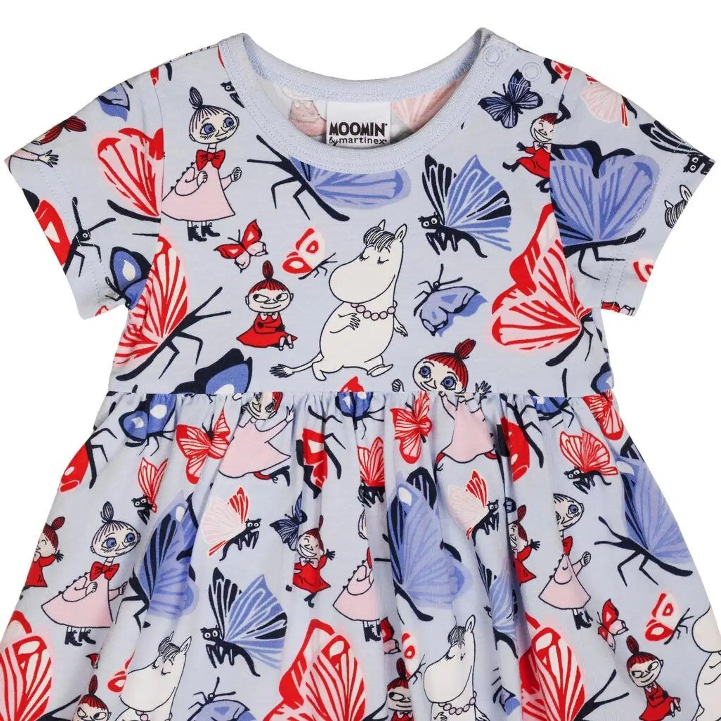 Muumi vauvojen bodymekko Perhospuisto 591641 - Vaaleansininen - 2