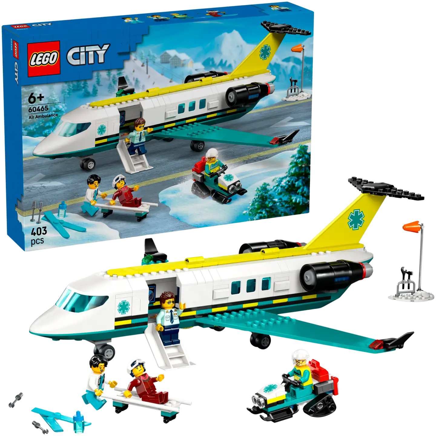 LEGO® City Big Vehicles 60465 Pelastuslaitoksen ambulanssilentokone - 1