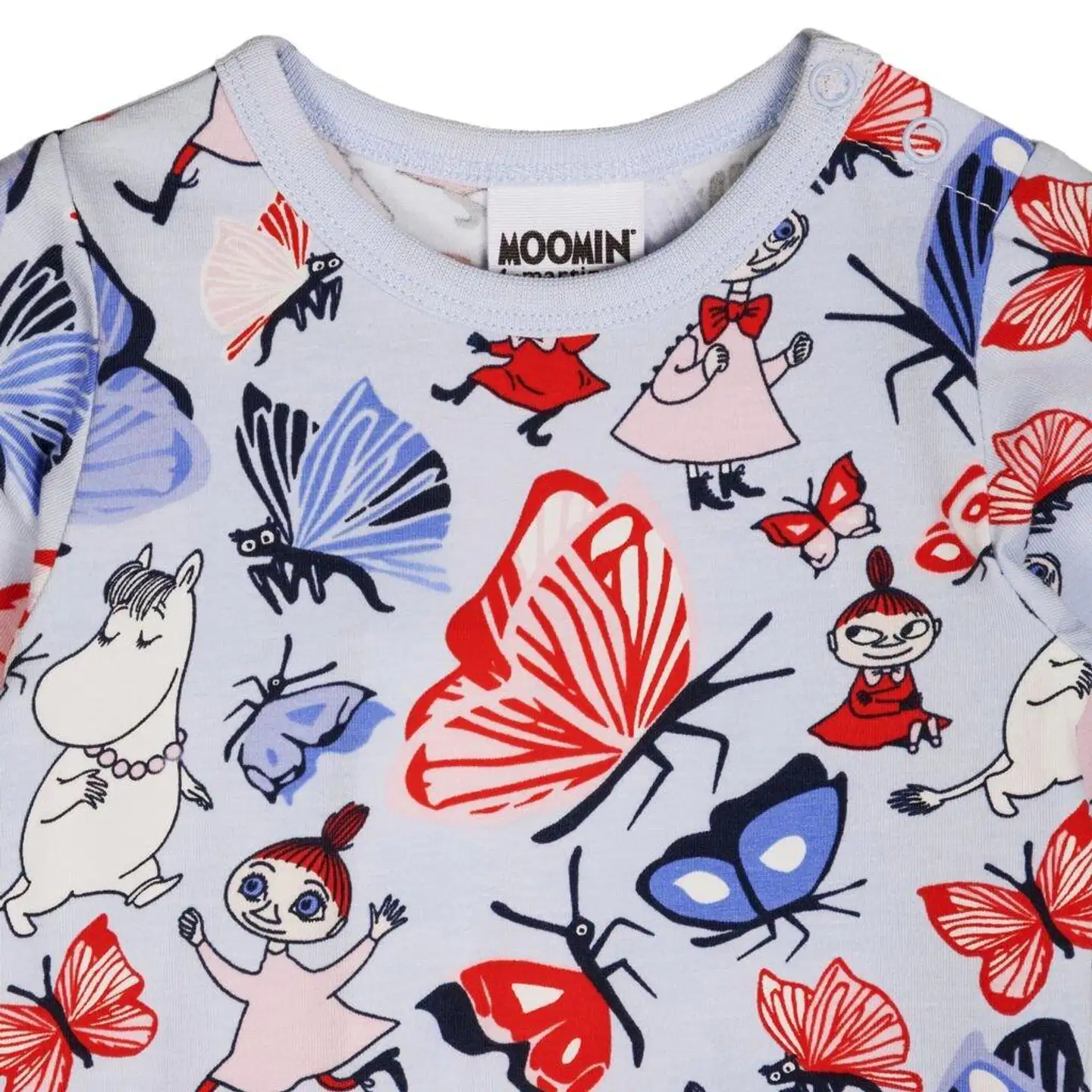 Muumi vauvojen body Perhospuisto 591627 - Vaaleansininen - 2