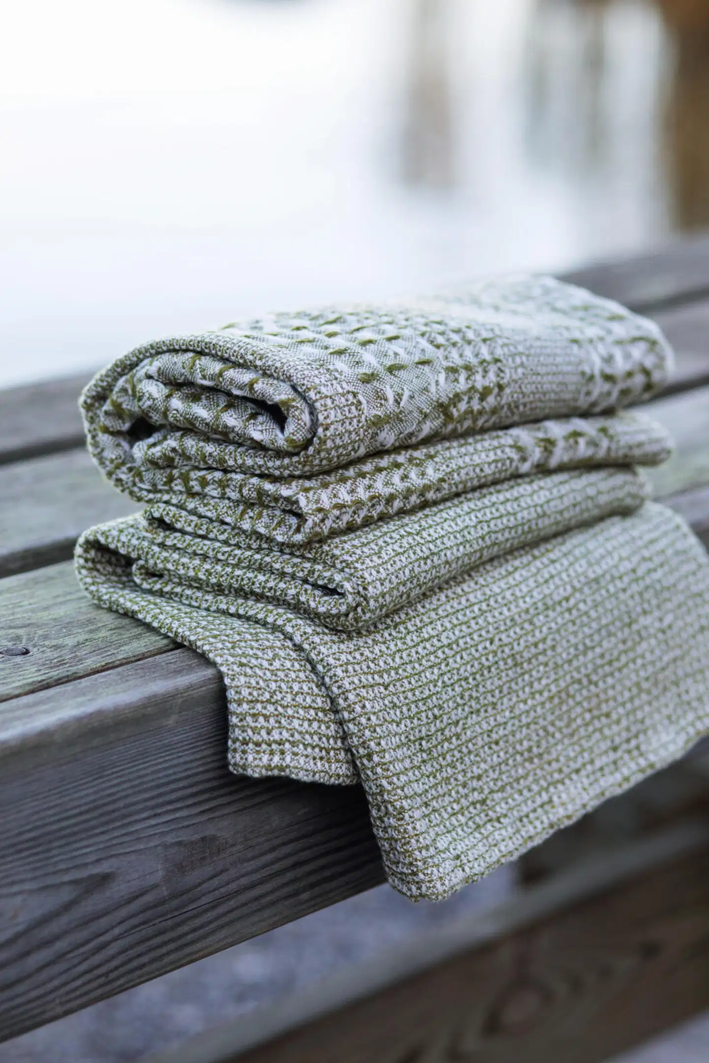 Lapuan Kankurit käsipyyhe Terva 48X70 cm valko-oliivi - 2