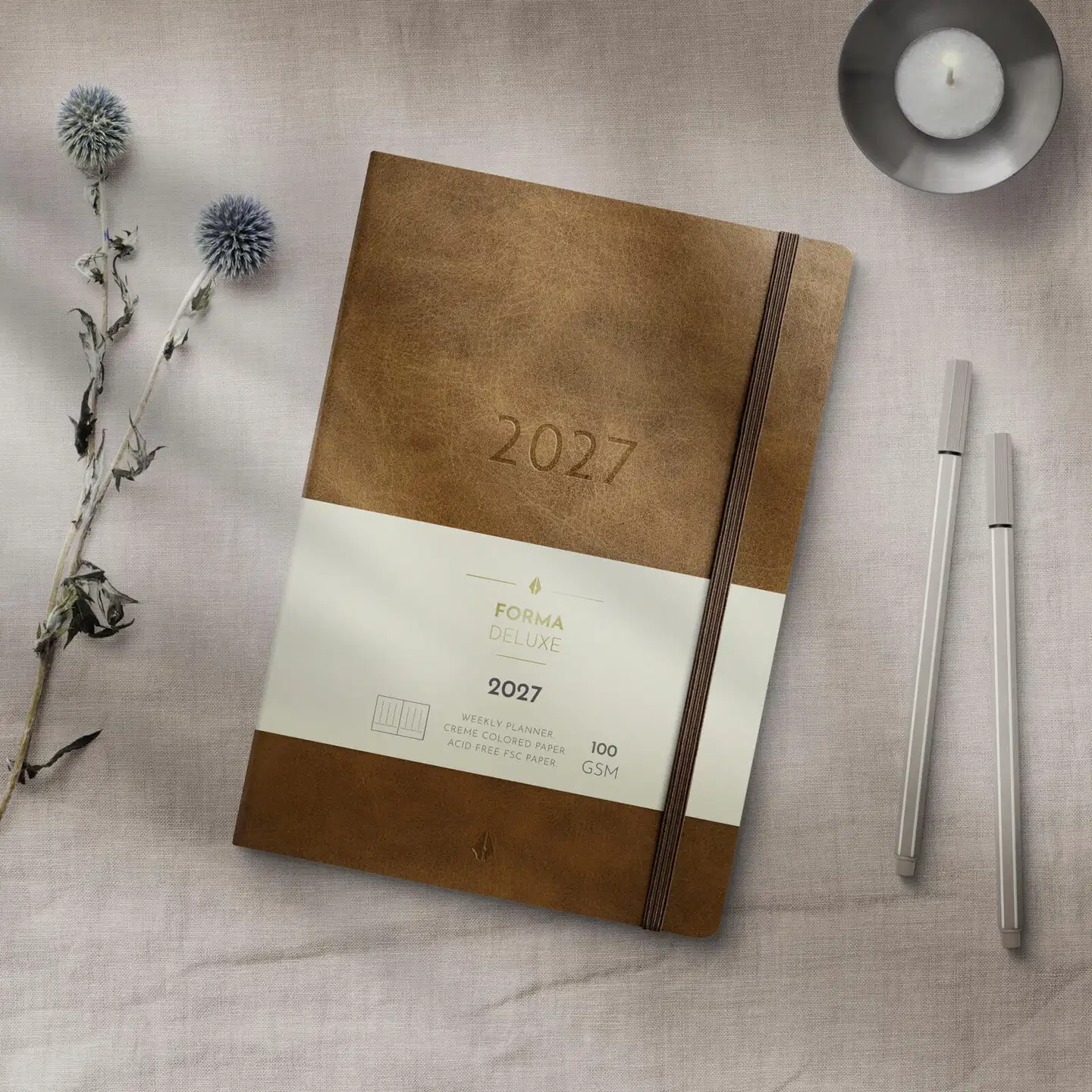 Burde Kalenteri 2027 Business Forma Deluxe ruskea - 3
