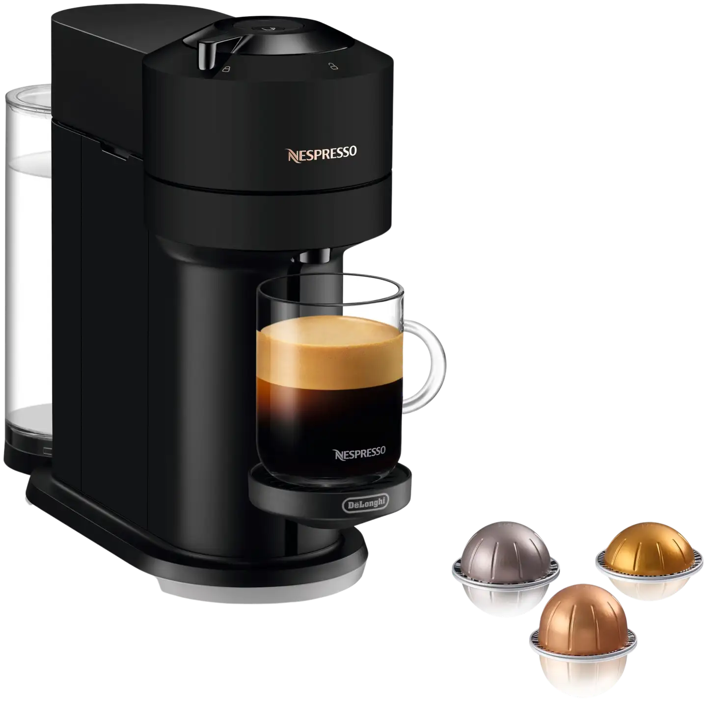 Nespresso Vertuo Next ENV120.BMAE kapselikeitin + Aeroccino maidonvaahdotin, De'Longhi ENV120.BMAE - 2