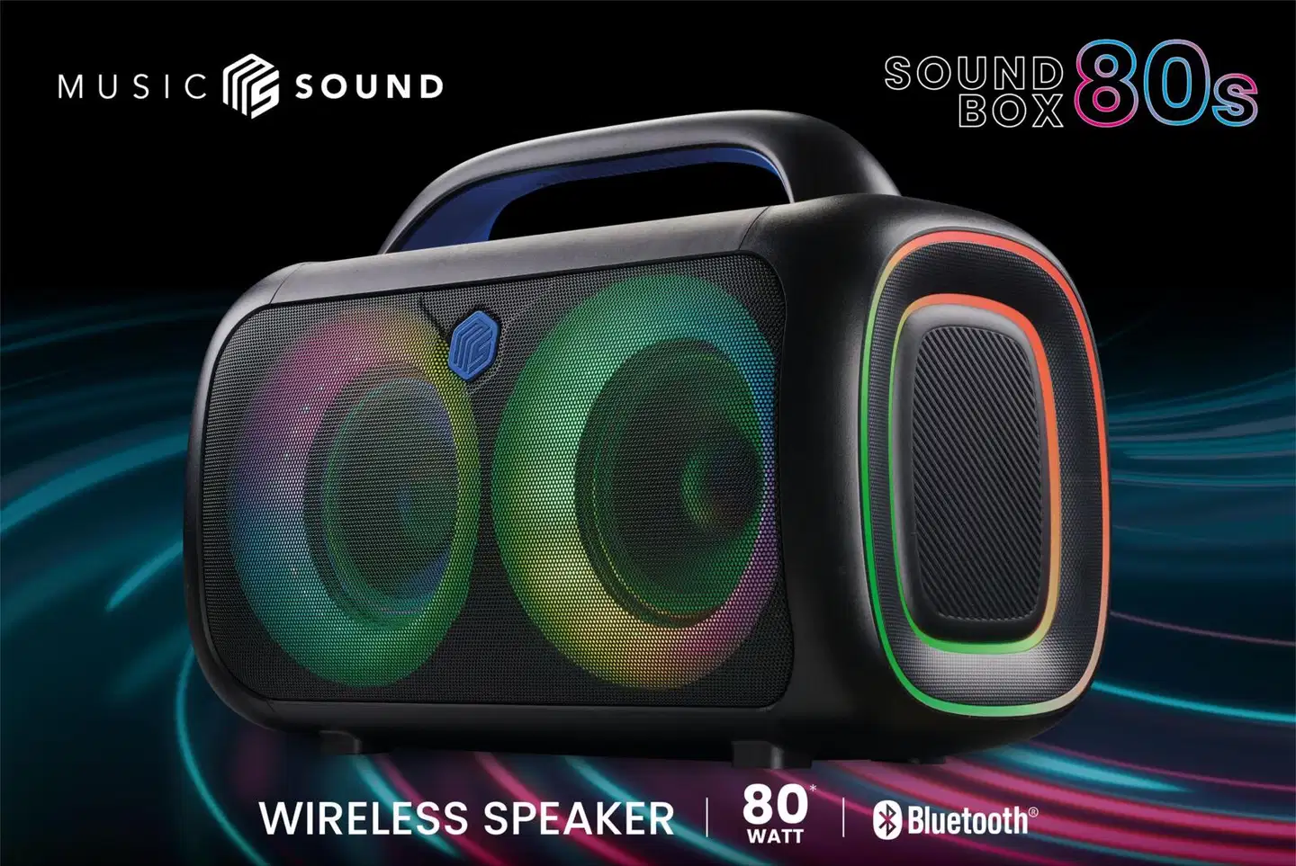 MusicSound Bluetooth kaiutin SoundBox 80s musta - 3