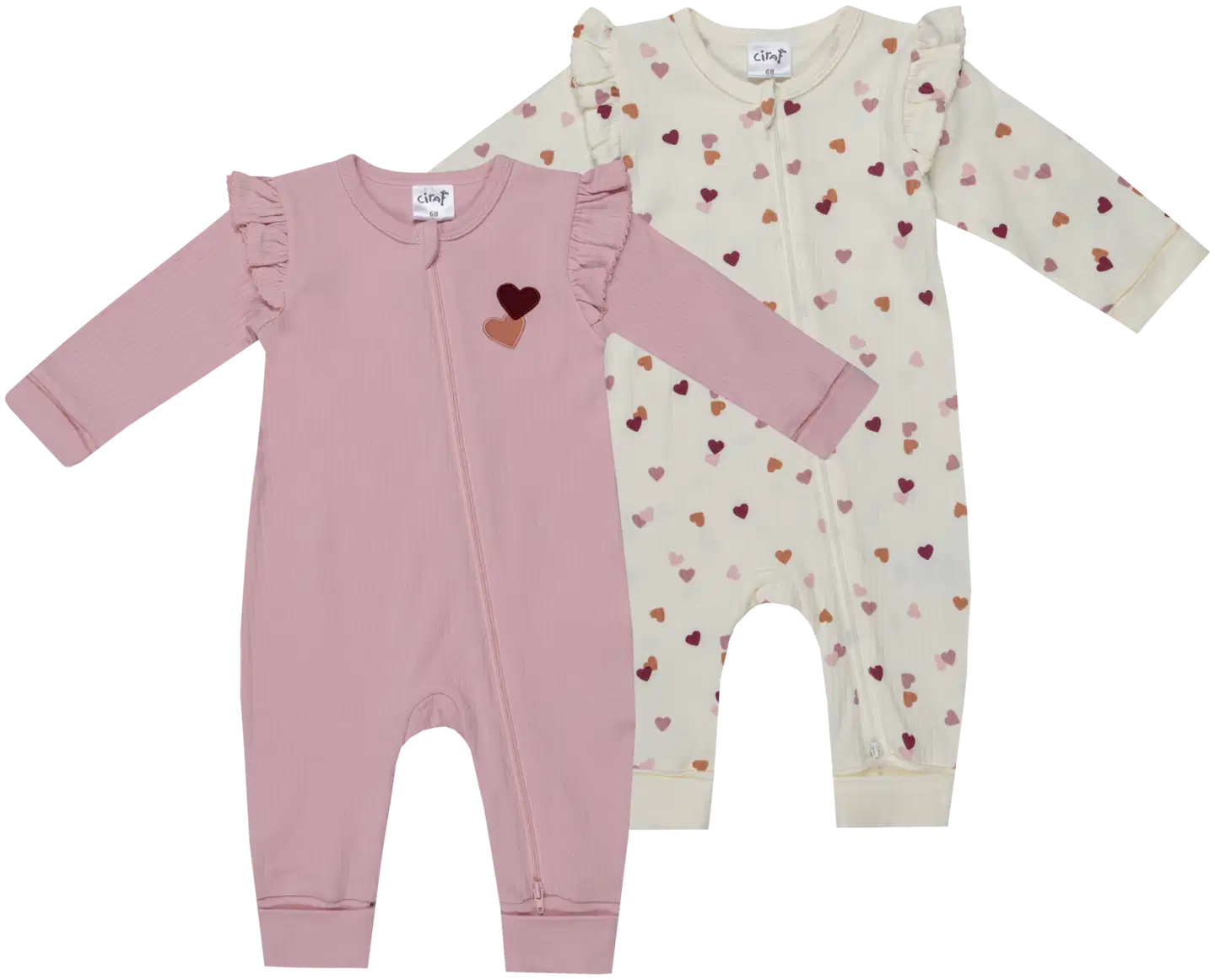 Ciraf vauvojen pyjama Ballerina 250B262924 2-pack - pink heart - 1
