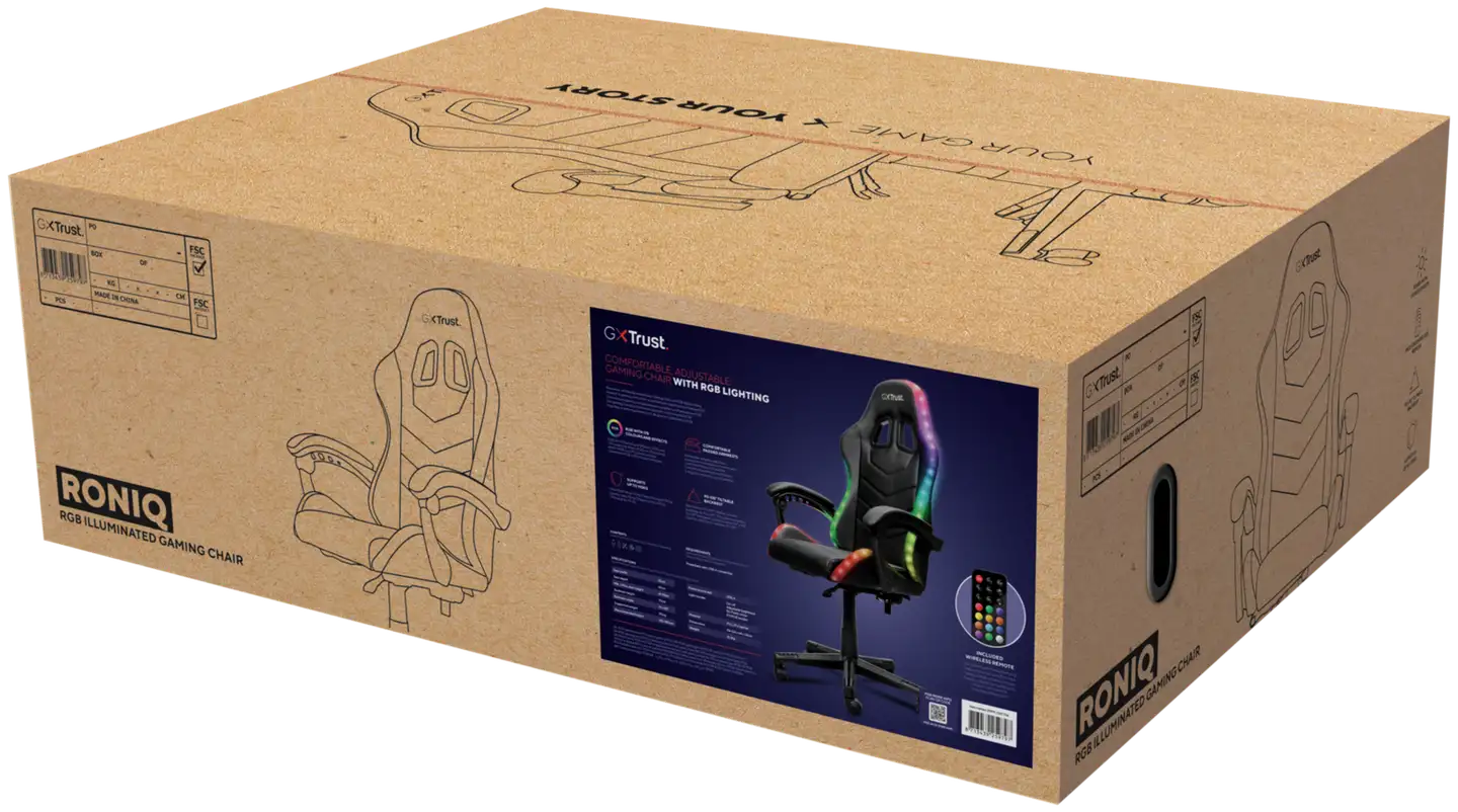 Trust Pelituoli GXT 704 Roniq RGB Junior - 7