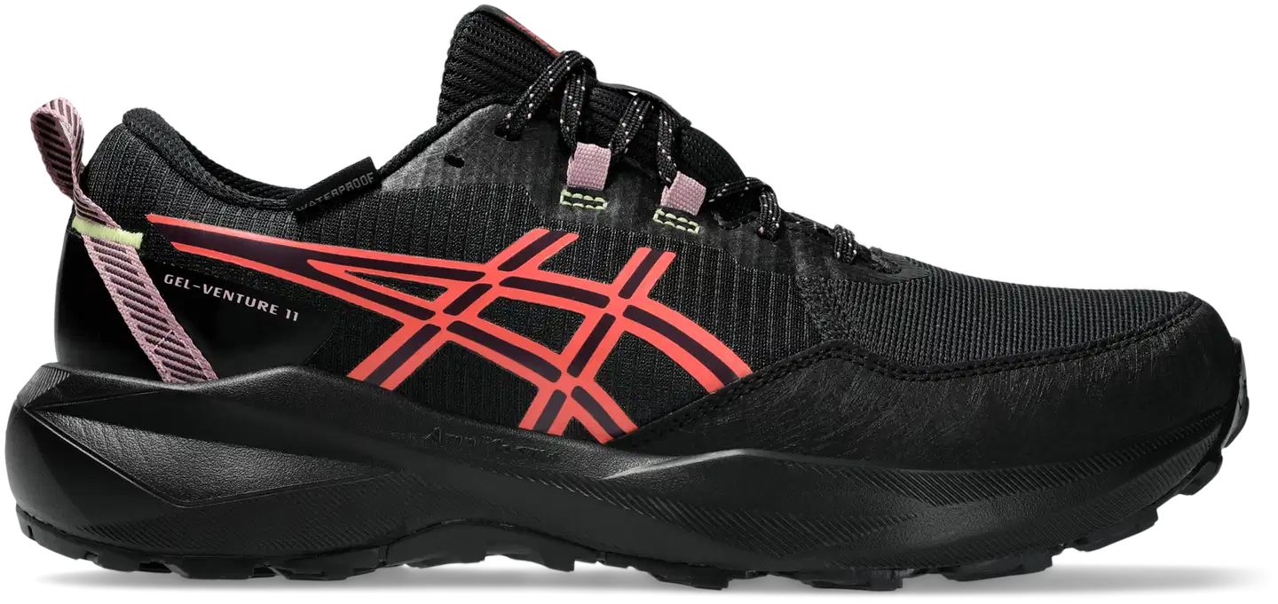 Asics naisten polkujuoksukenkä Gel-Venture 11 WP - BLACK/WATERMELON - 3