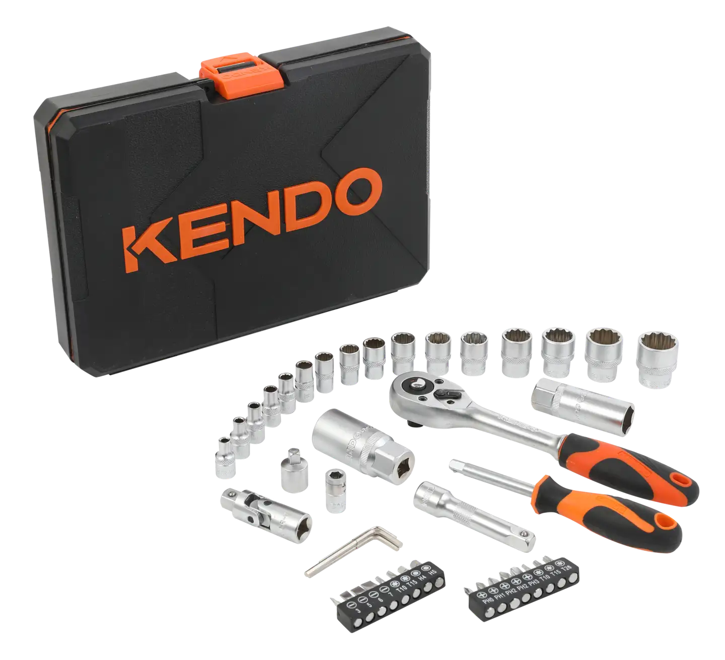 Kendo hylsysarja 45-os 3/8" & 1/4" - 4