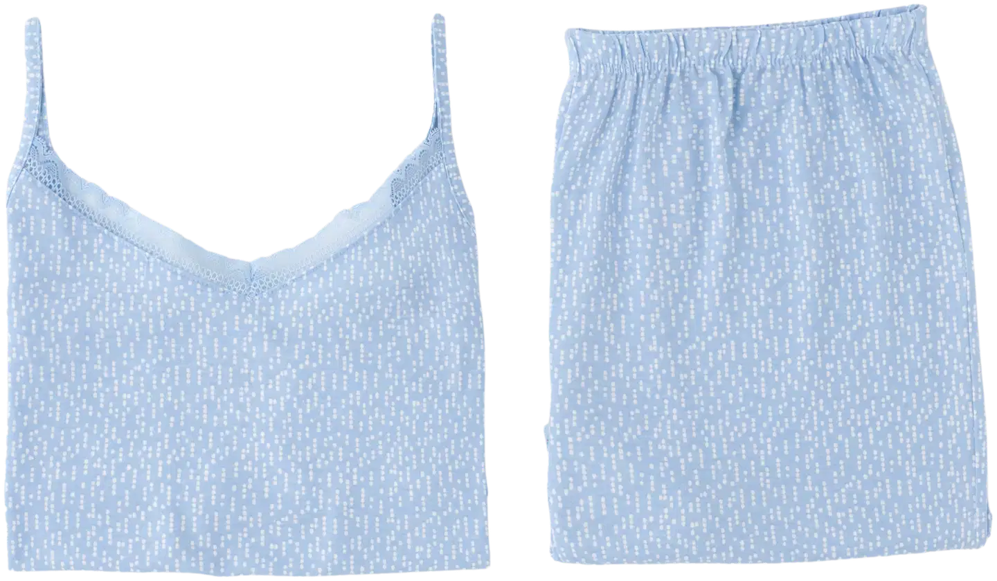 TEX naisten shortsipyjama I279927 - Blue Light - 3
