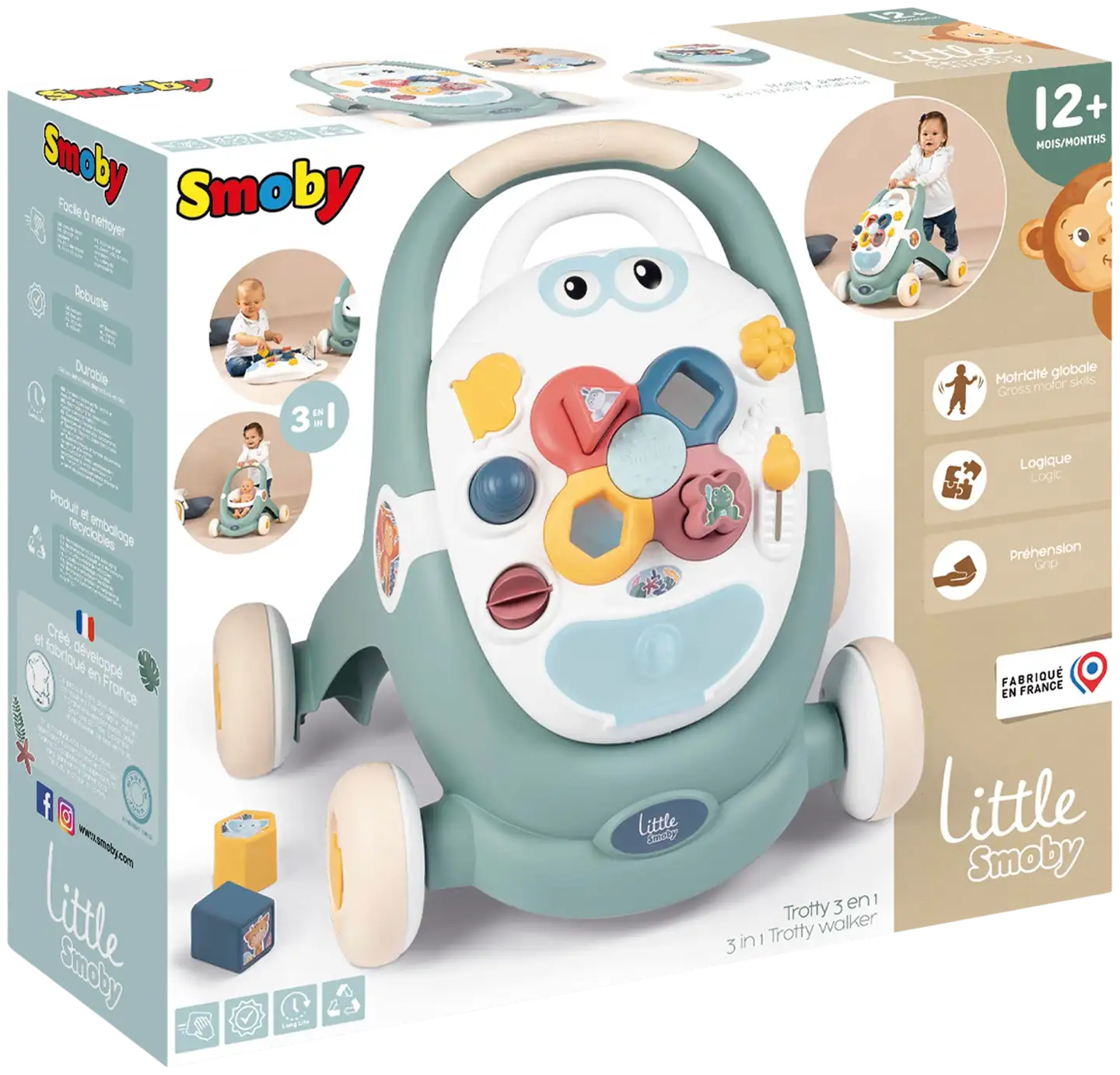 Little Smoby 3in1 Kävelyvaunu - 2