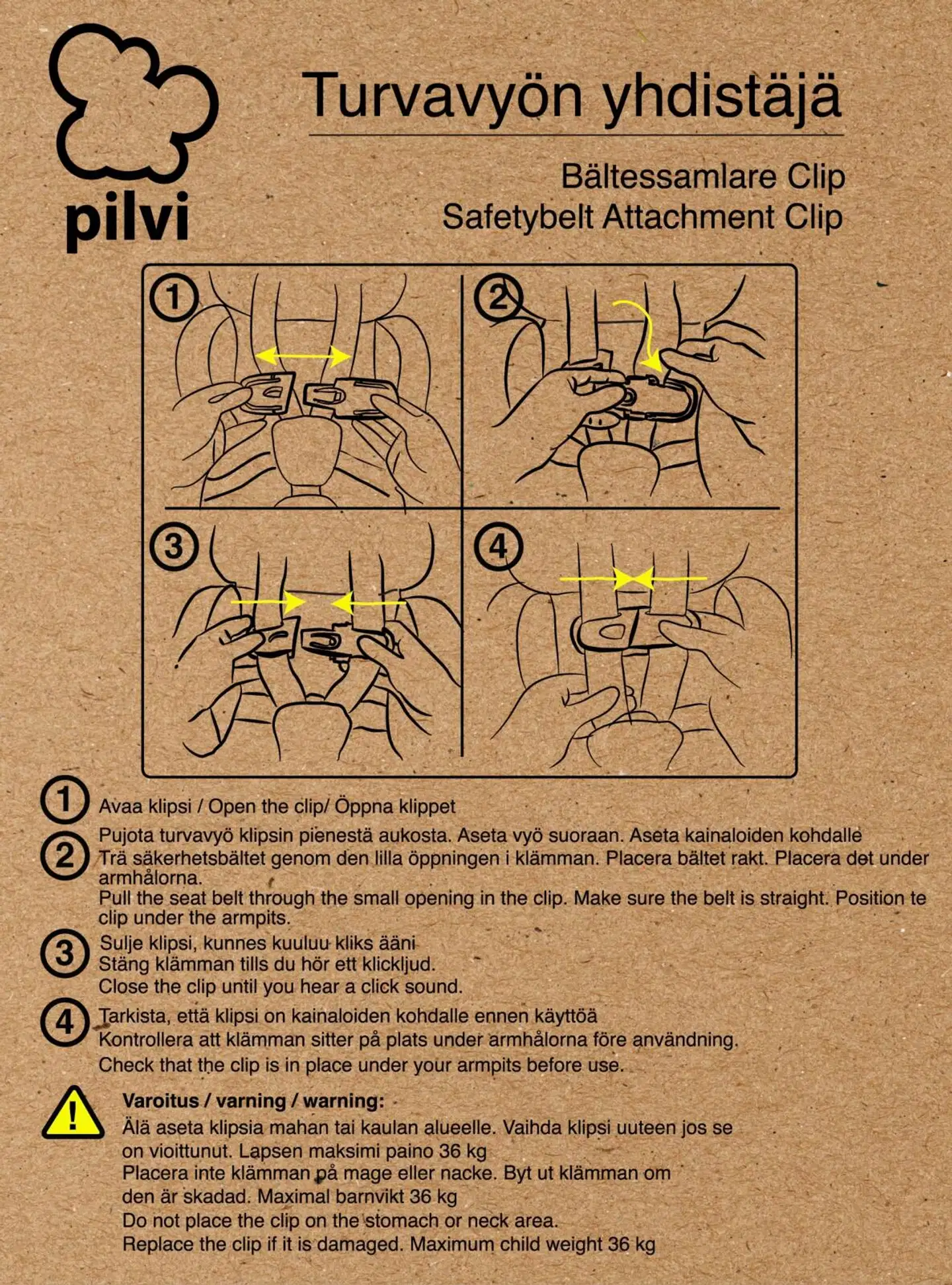 Pilvi turvavyön yhdistäjä - 4