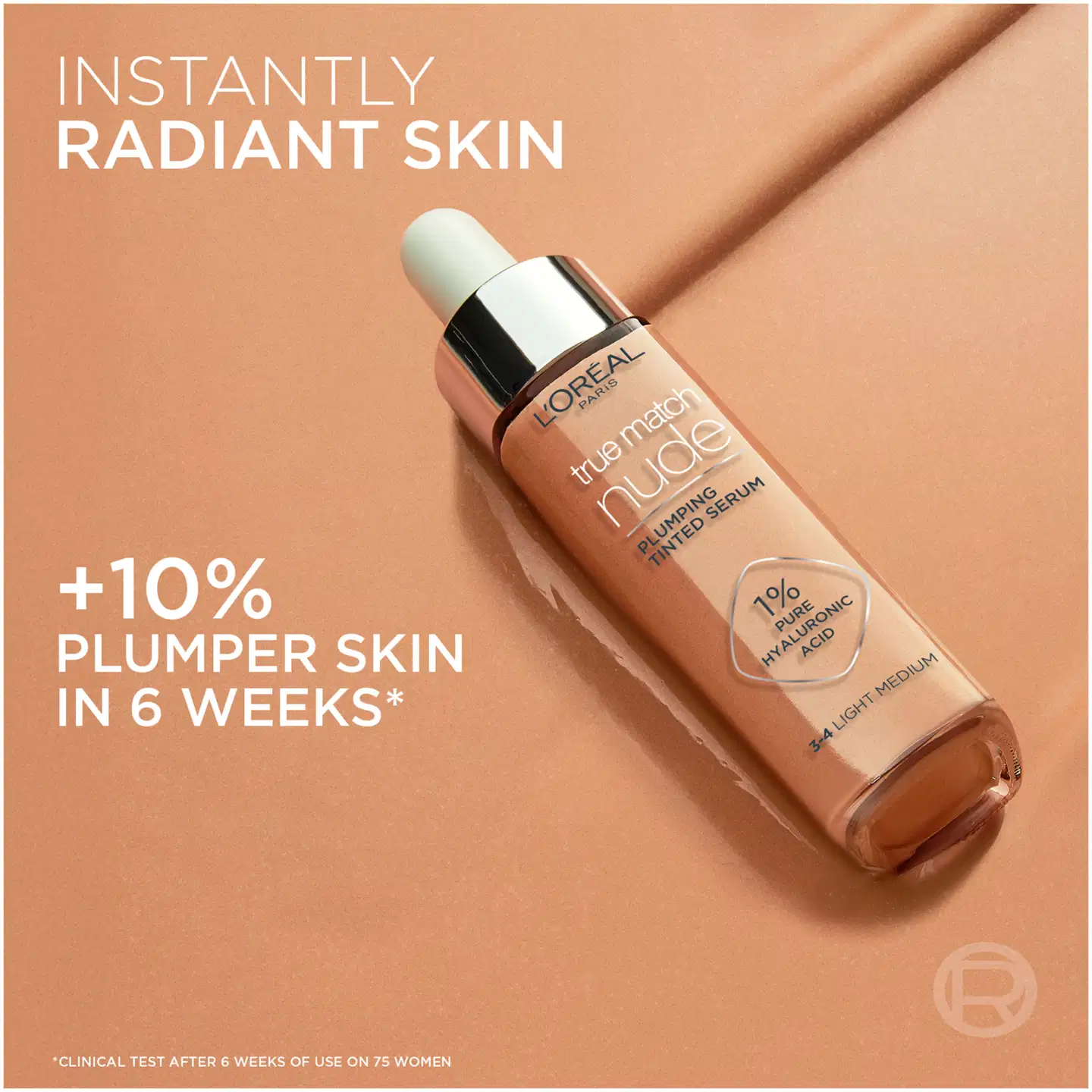 L'Oréal Paris True Match Nude Plumping Tinted Serum  5-6 Medium Tan -meikkivoide 30 ml - Very Light - 5