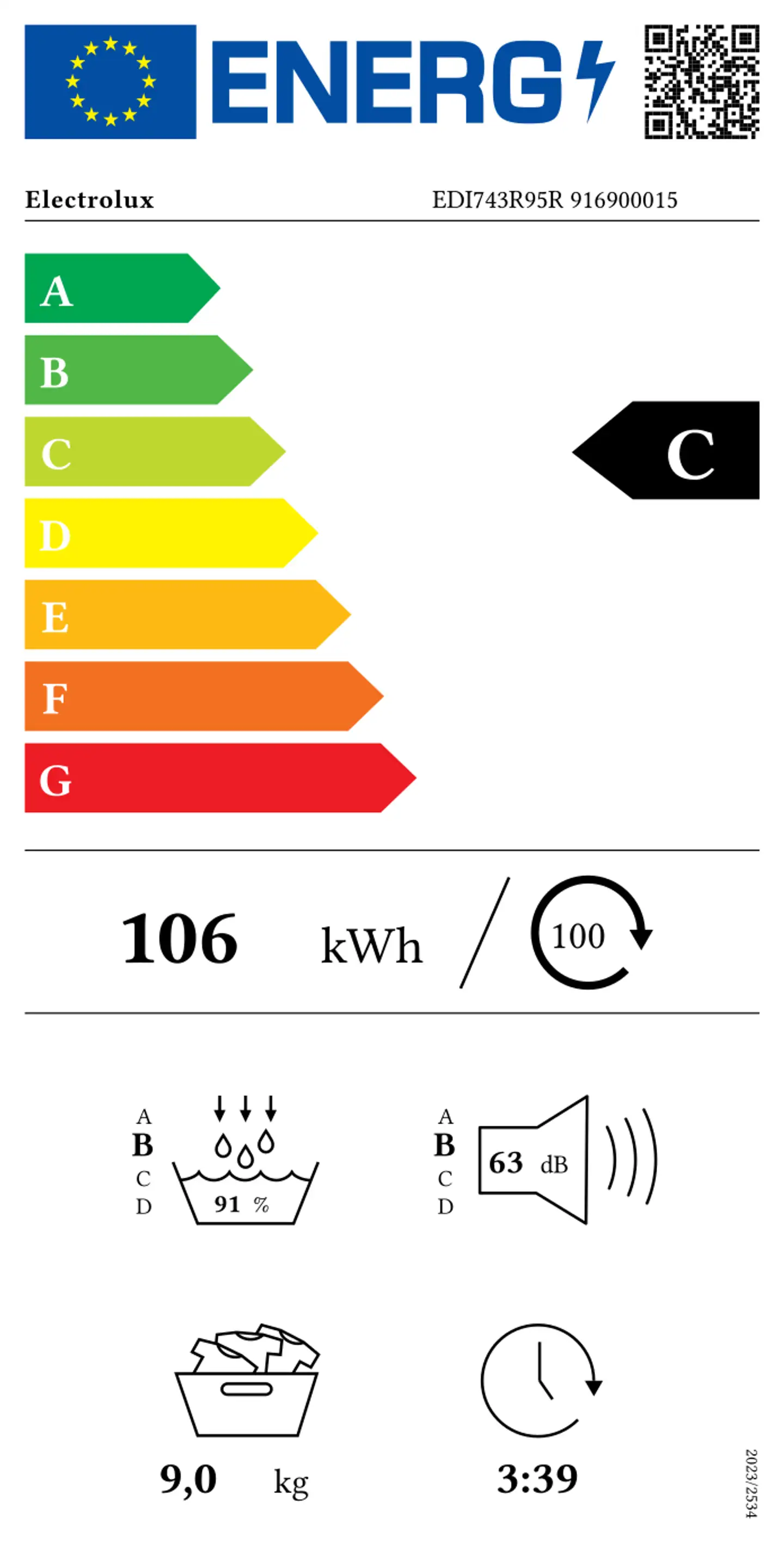 Electrolux kuivausrumpu EDI743R95R valkoinen - 4