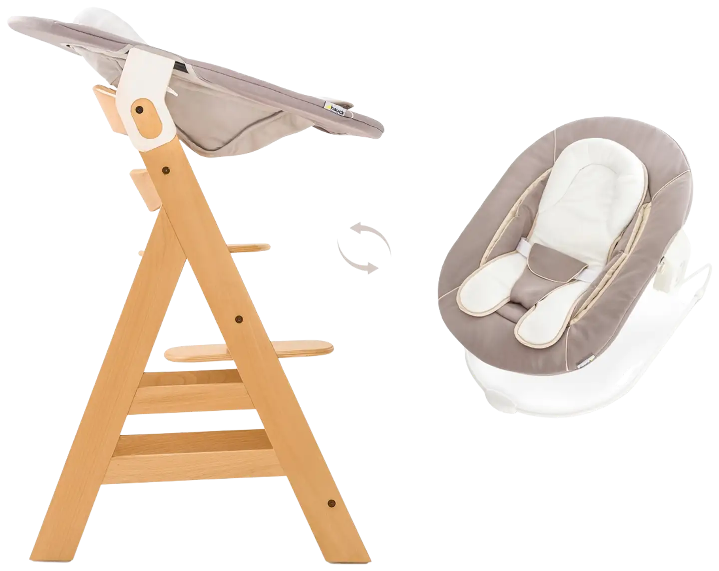 Hauck sitteri ja syöttötuolin istuin Alpha beige - 11