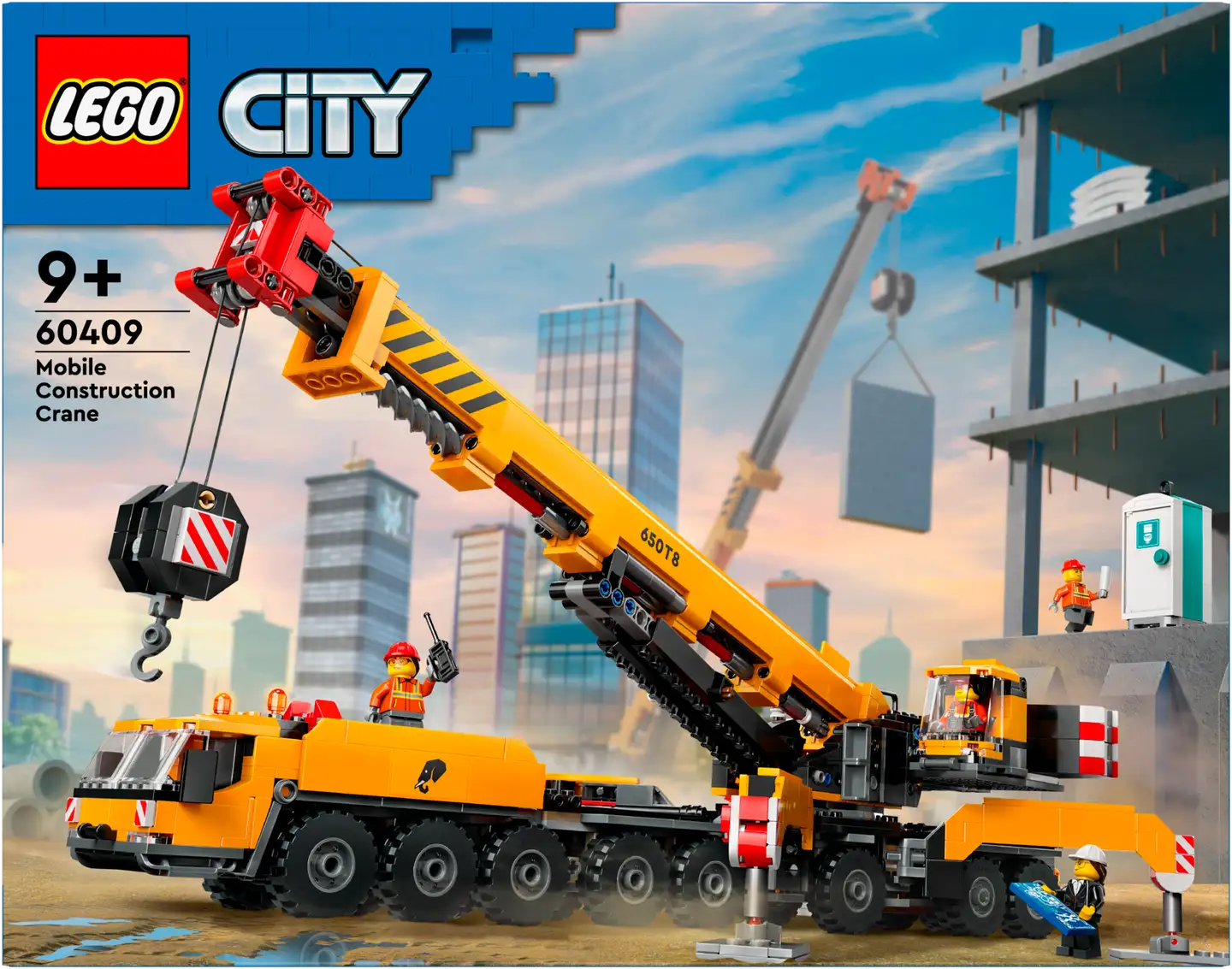 LEGO City Big Vehicles 60409 Keltainen ajettava rakennusnosturi - 4