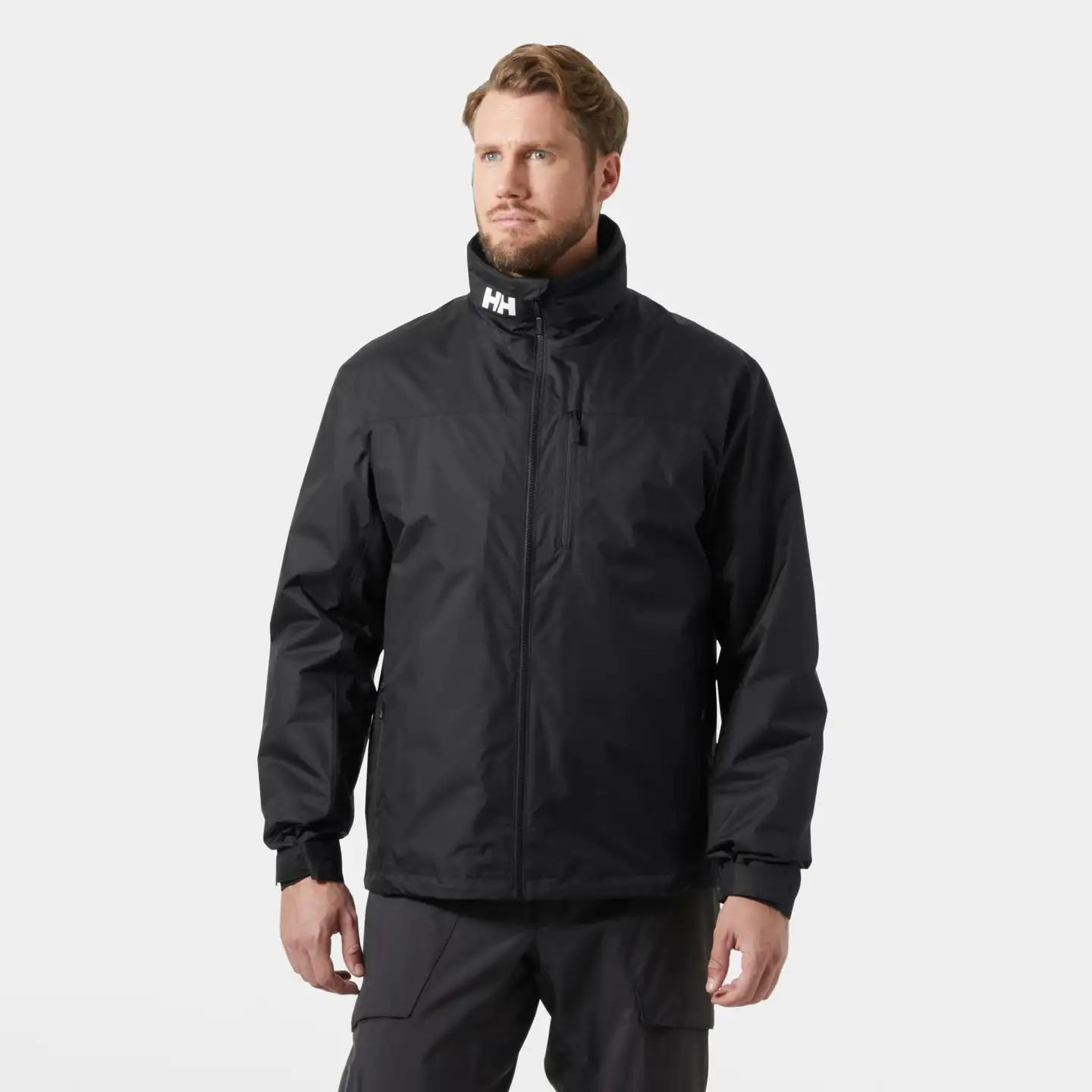 Helly Hansen miesten ulkoilutakki Crew Hooded Pile 34526 - BLACK - 3
