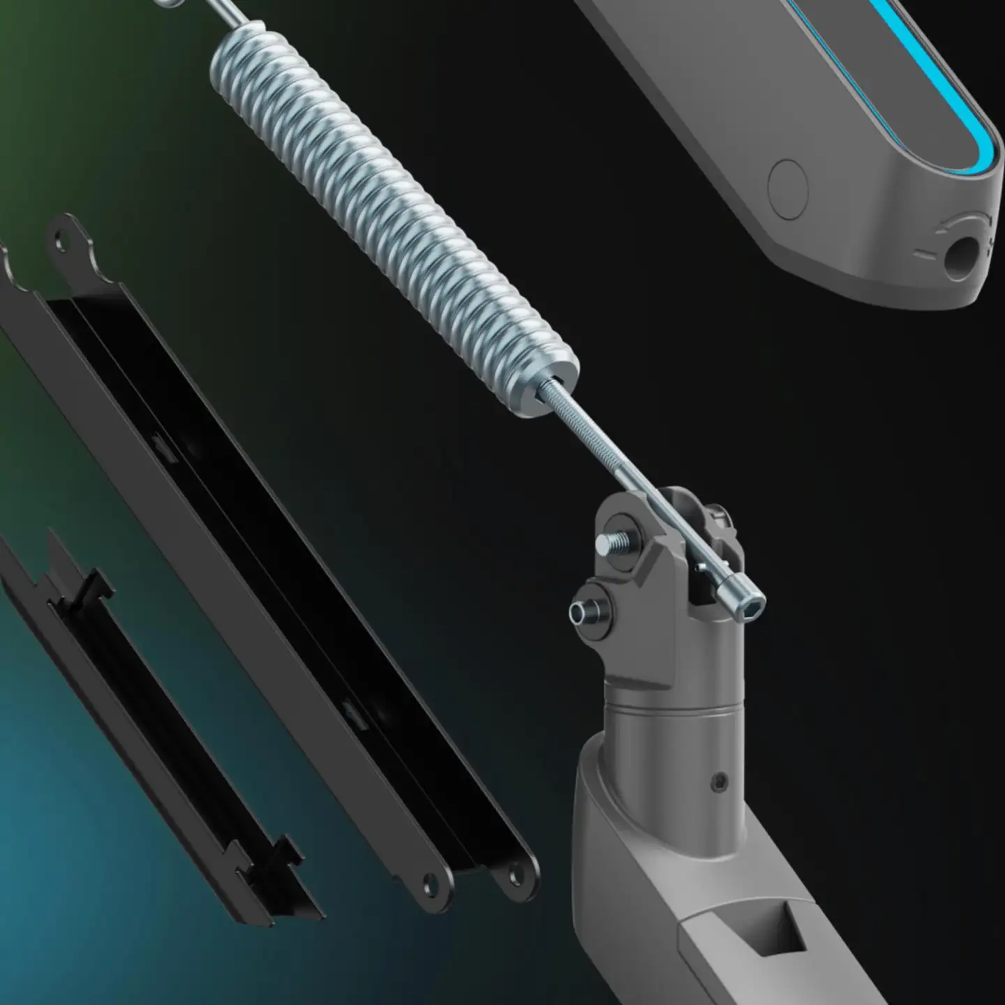 One For All DM8210 RGB Monitorivarsi kahdelle näytölle, musta - 8