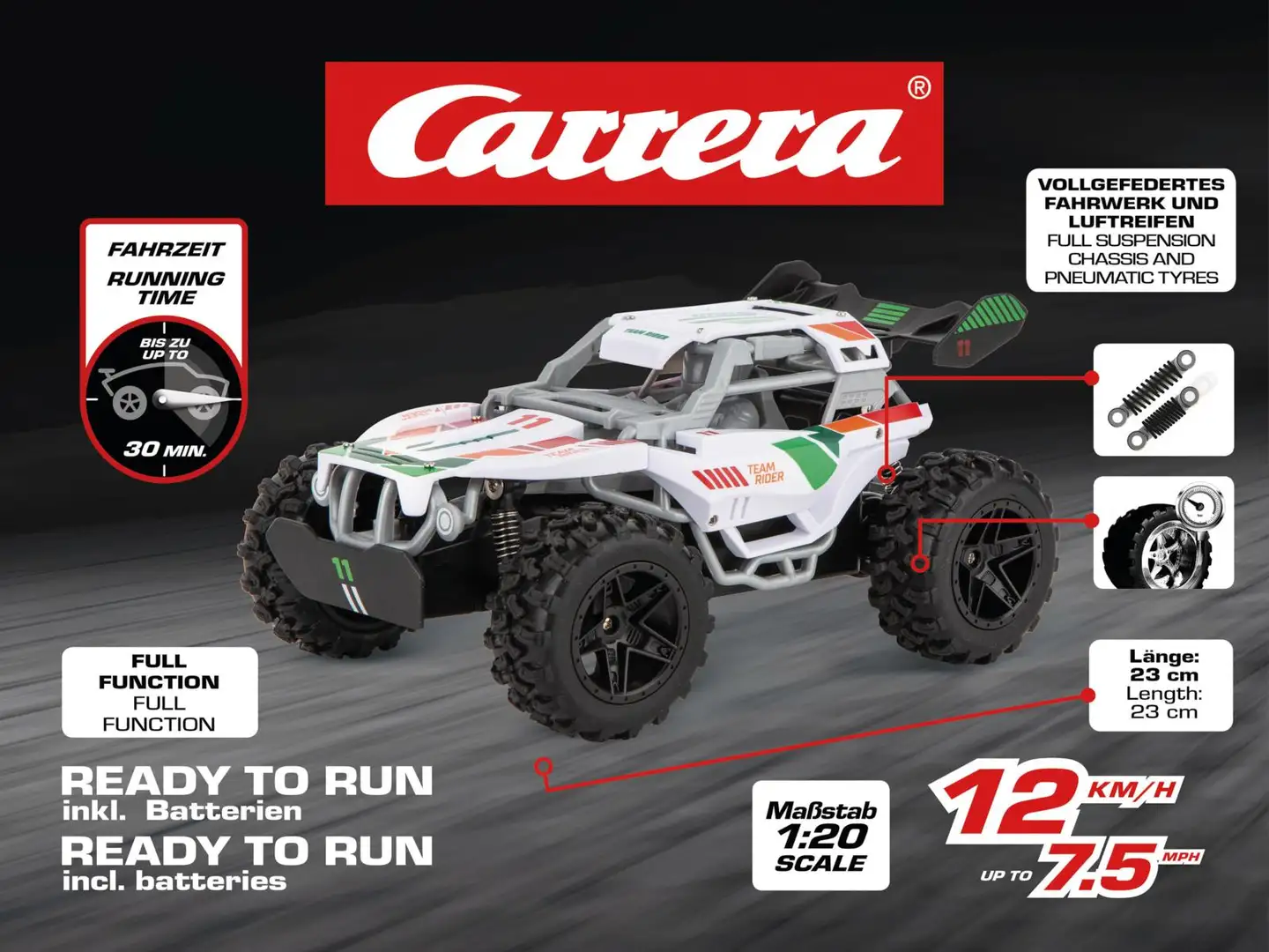 Carrera RC radio-ohjattava auto Team Rider 2,4 GHz - 10