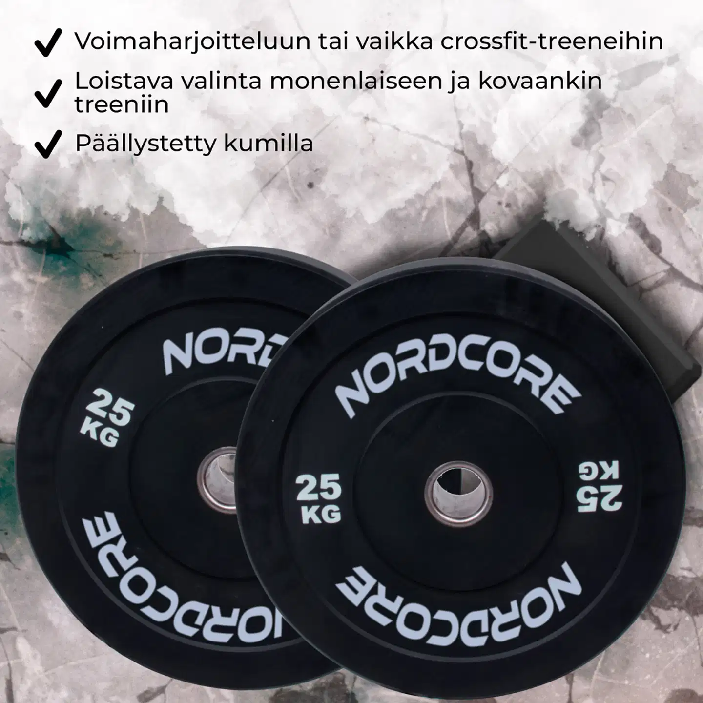 Nordcore levypainot Bumper (5-25kg), pari - 20 kg - 7