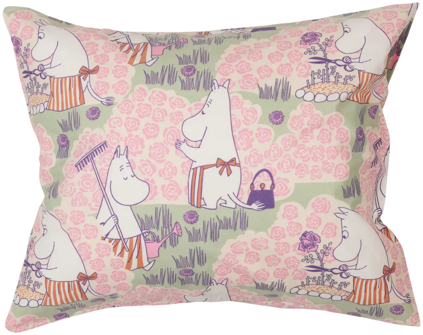 Moomin Arabia  Muumi tyynyliina 50x60cm Ruusutarha  GOTS