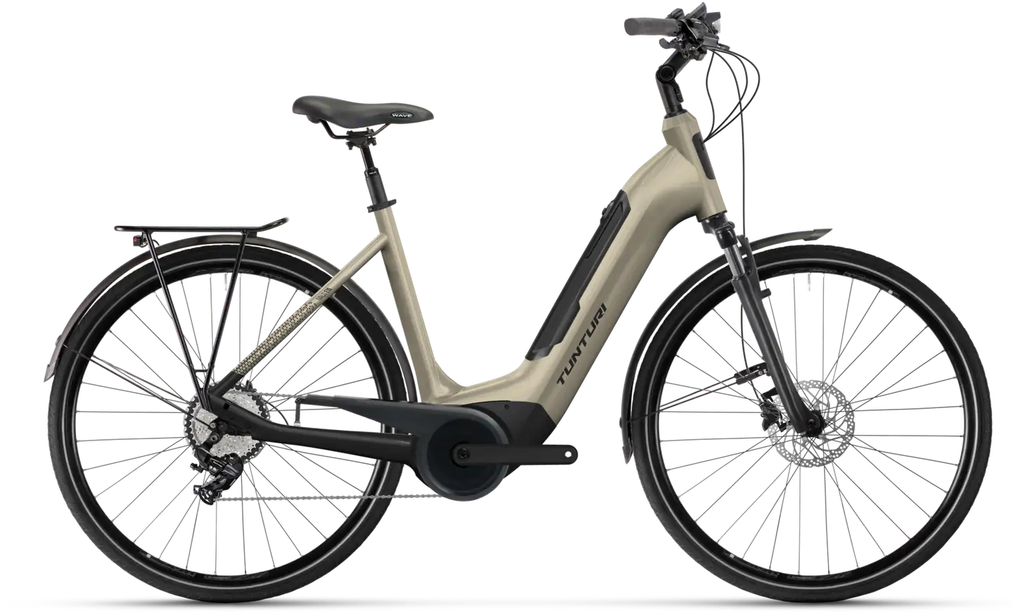 Tunturi Ivalo E10 28" sähköpyörä 10-vaihdetta runko 51 cm samppanja-musta