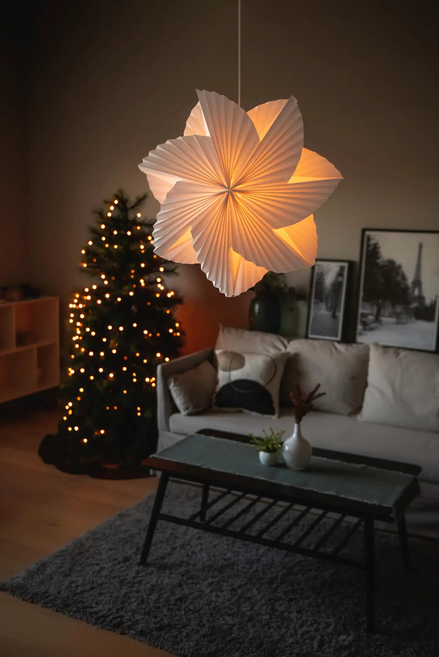 Konstsmide Paperitähti 5949-200, Hyrrä 80Cm Valkoinen, E14 sis. johtosarjan - 6