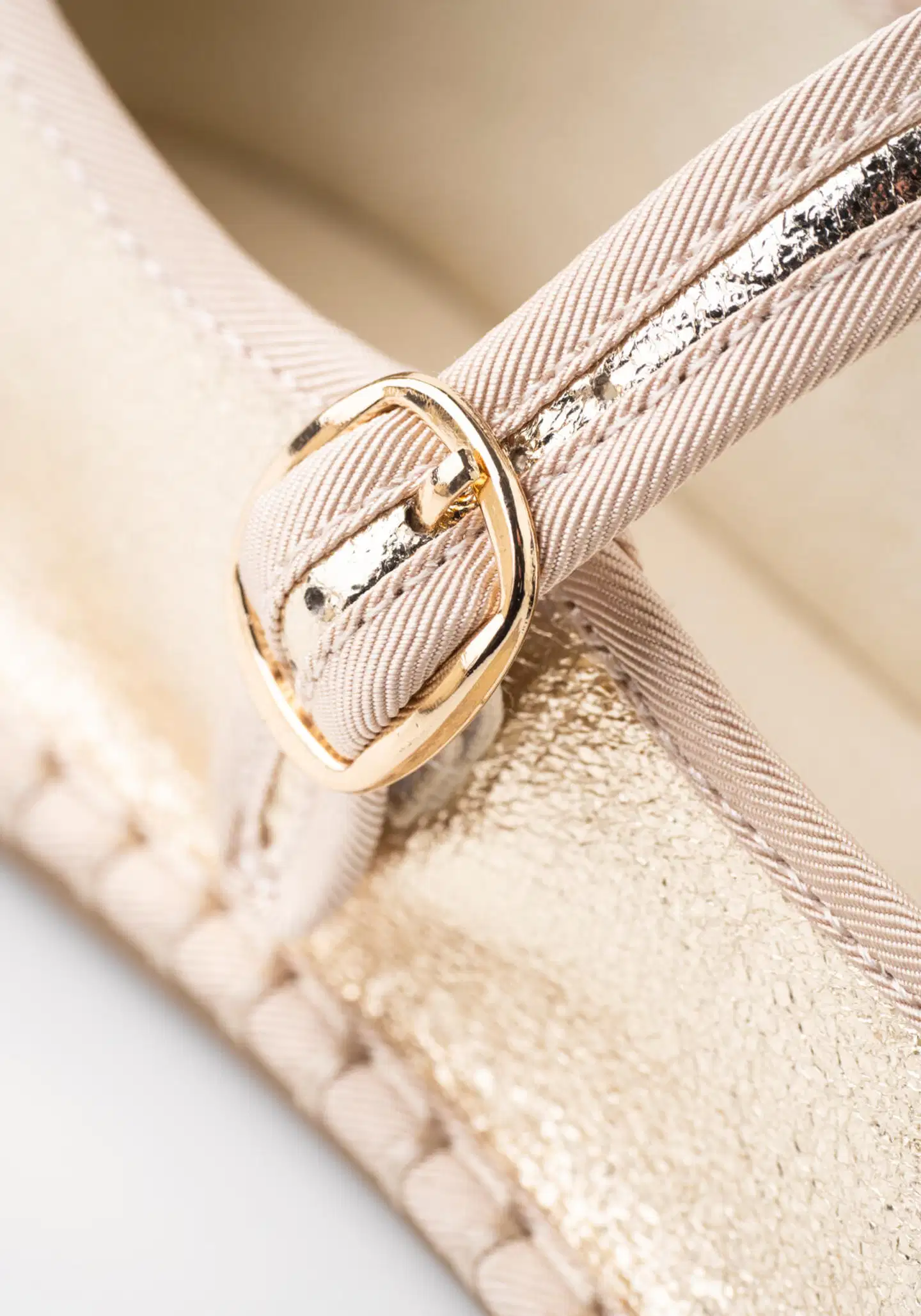 TEX naisten remmiballerinat I274689 - Gold - 4