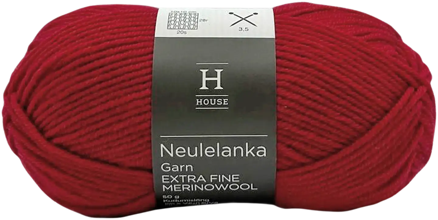 House neulelanka merinovilla 311120 50 g Red 12080